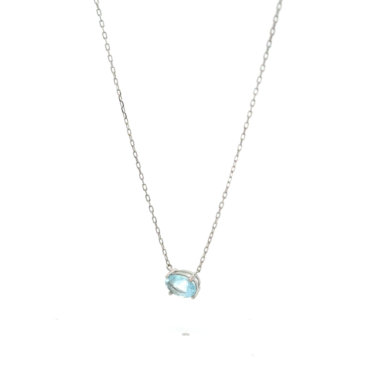 Collar Aguamarina Ovalada
