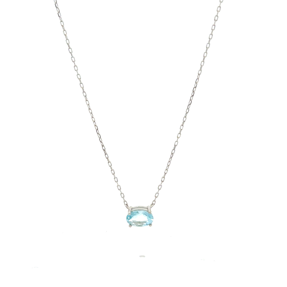 Collar Aguamarina Ovalada
