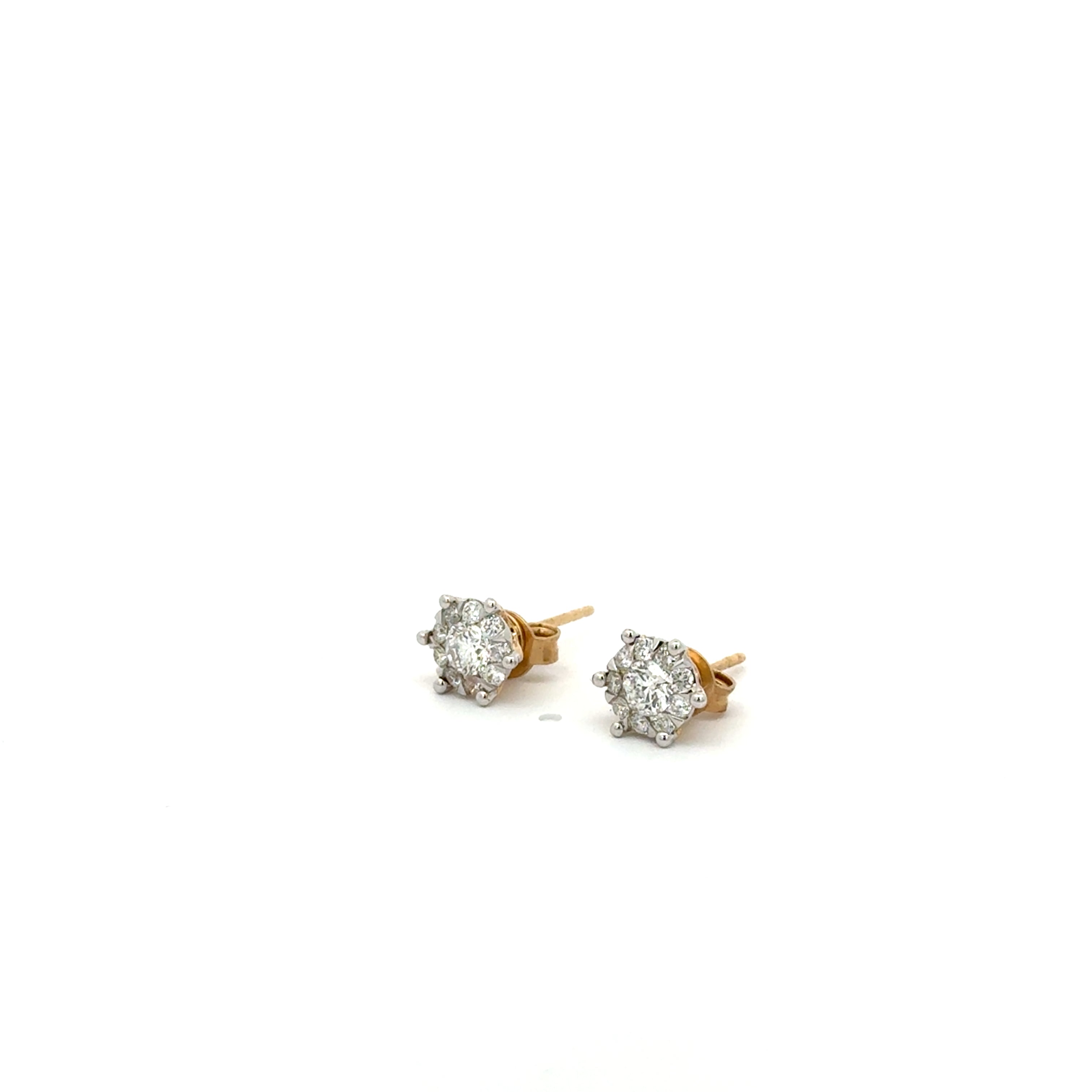 Aretes Ilusión Diamantes Prong