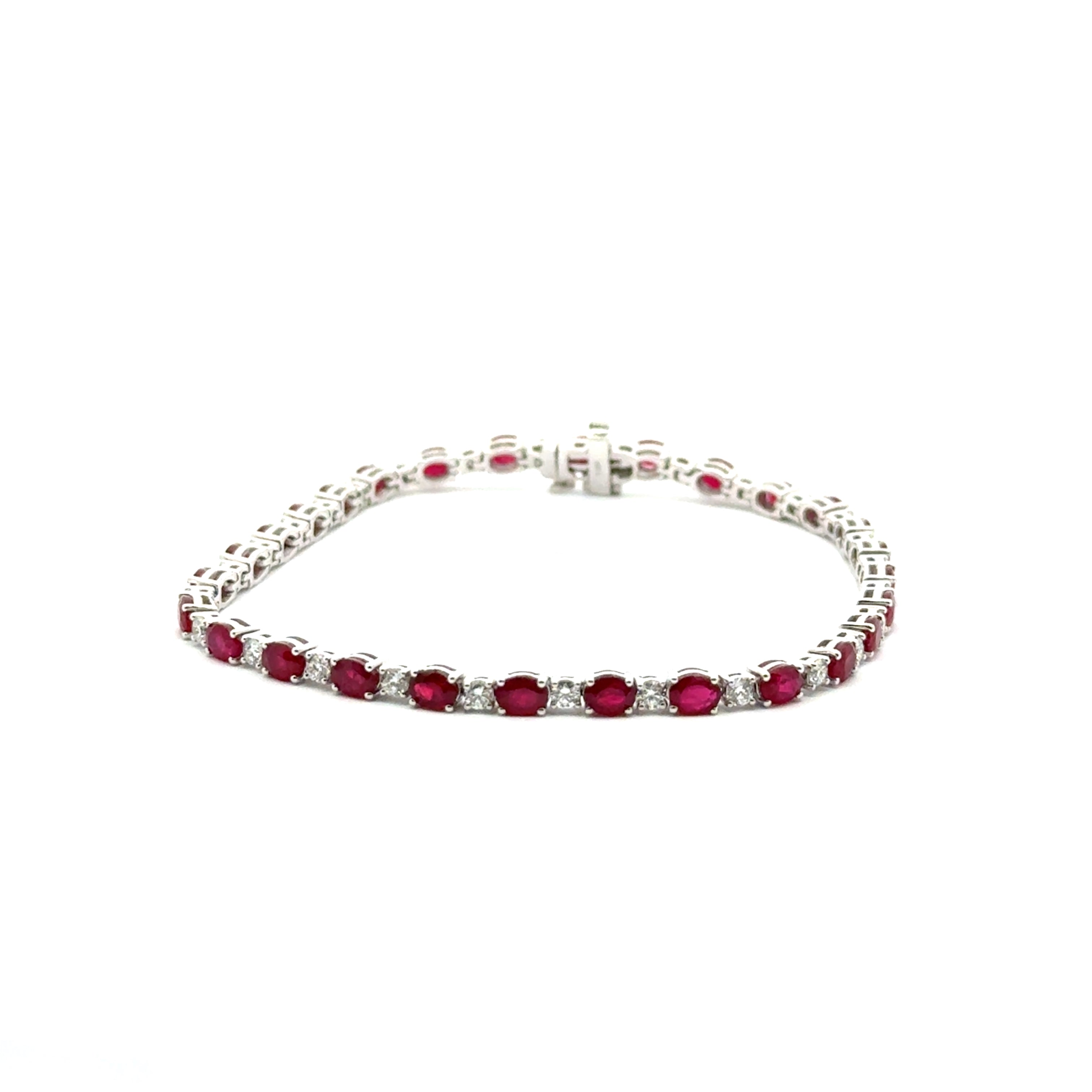 Pulsera Tennis de Rubís y Diamantes