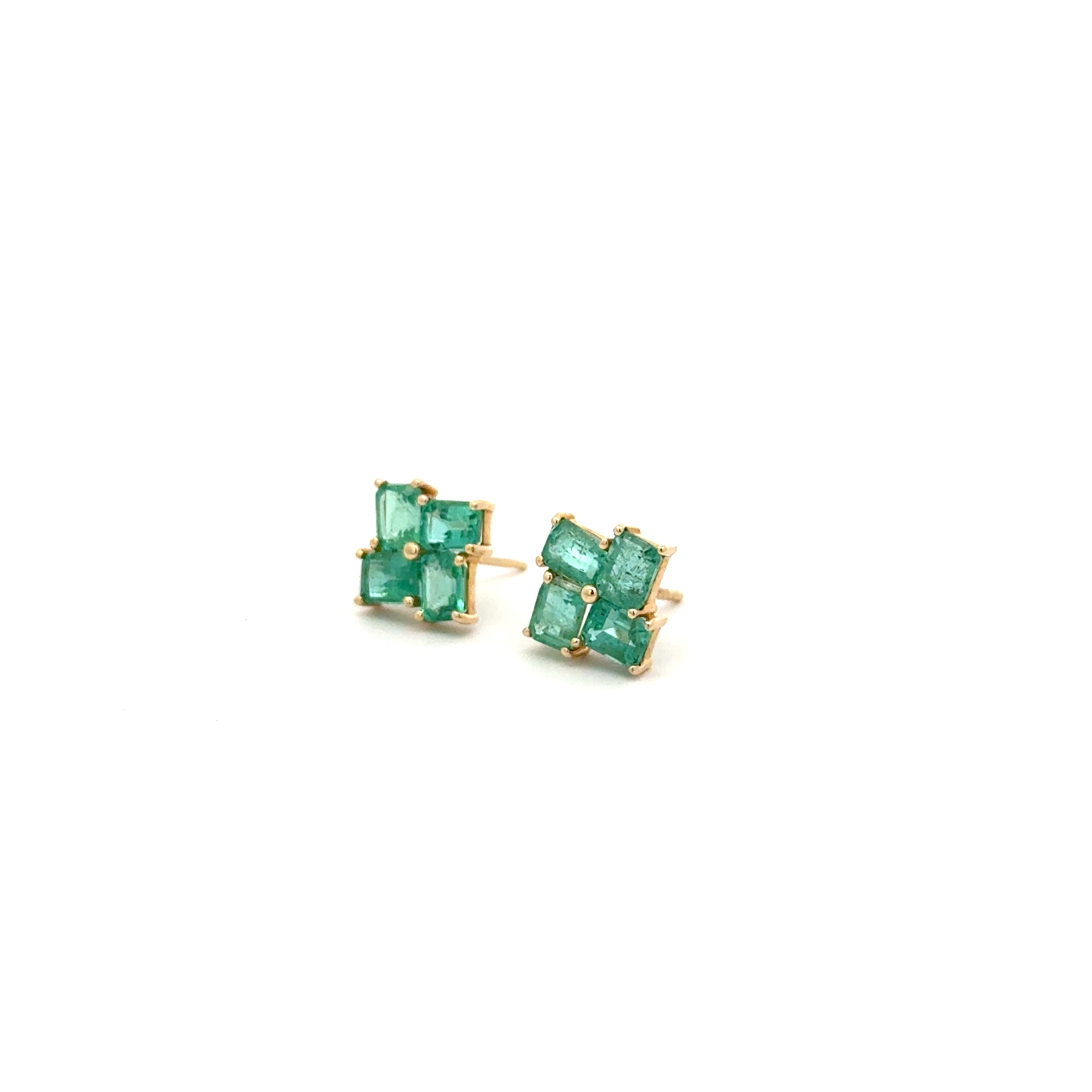 Aretes Esmeralda Flor
