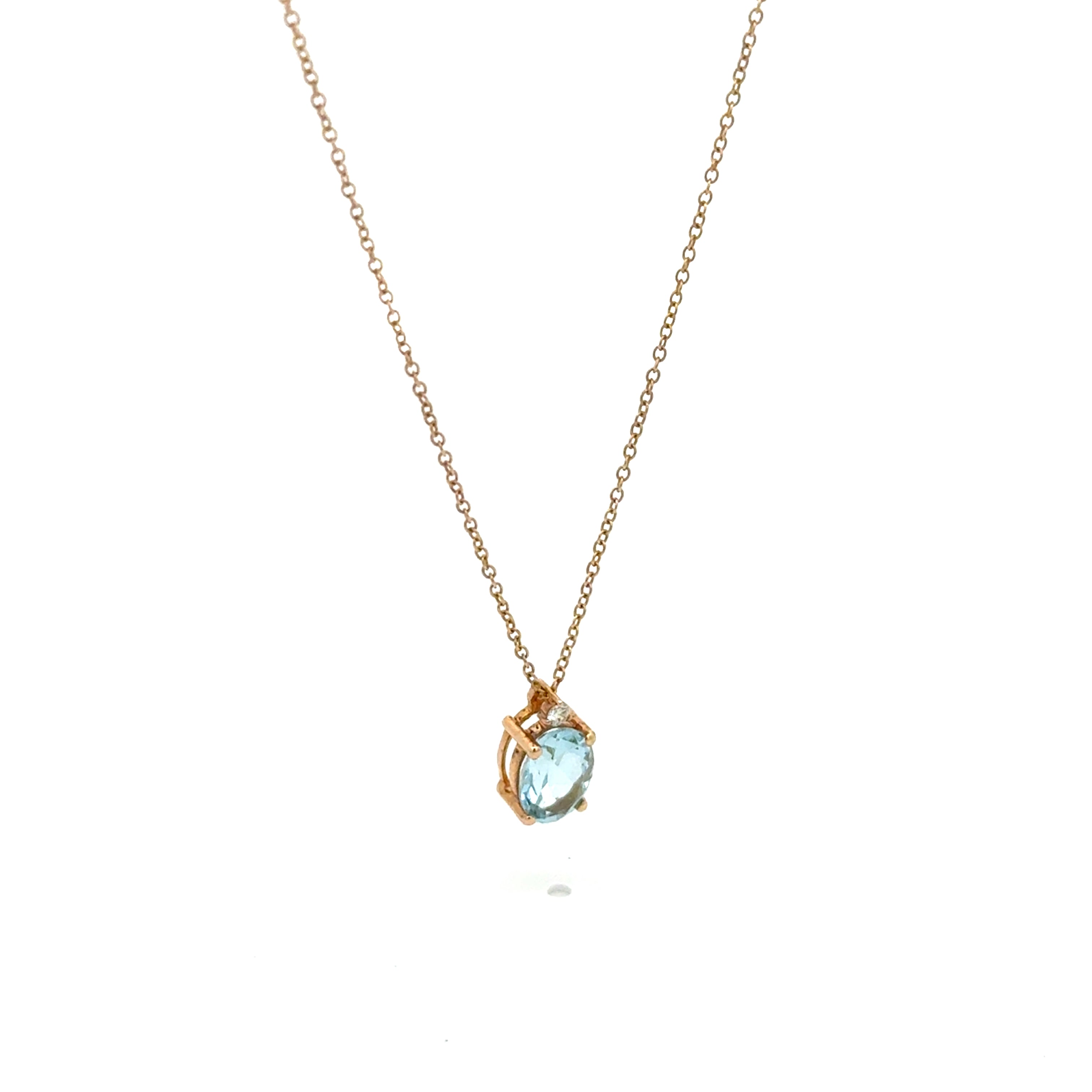 Collar Aguamarina y Diamante