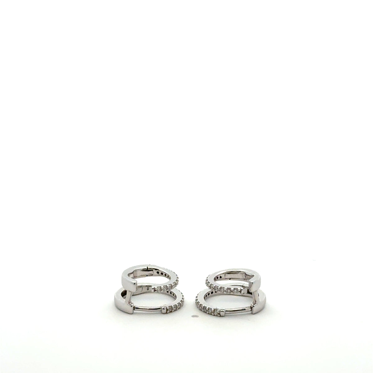 Arracadas Diamantes Doble Aro