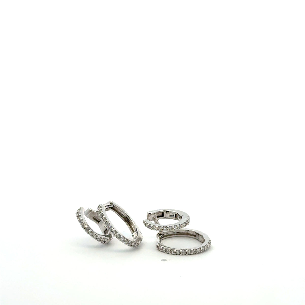 Arracadas Diamantes Doble Aro