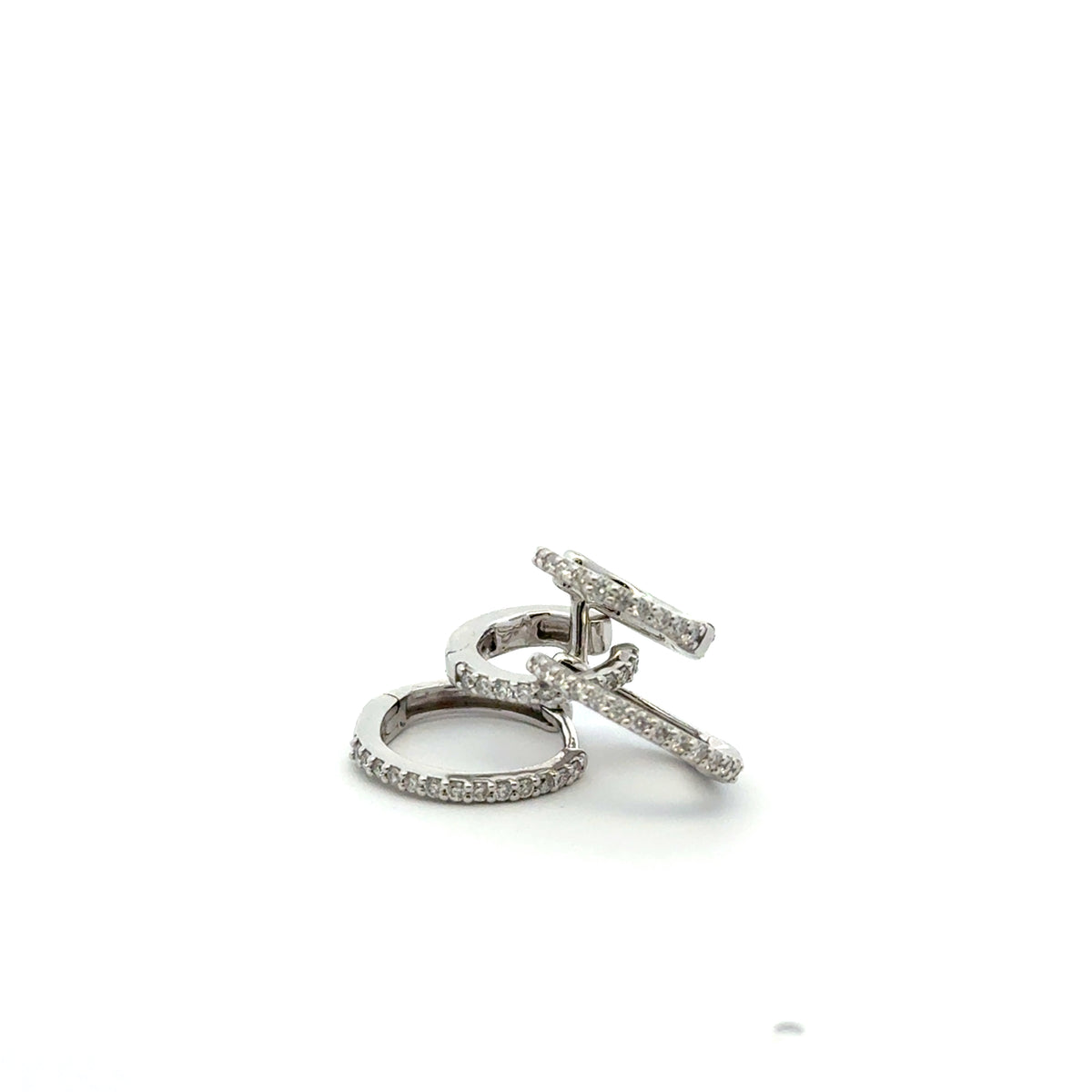 Arracadas Diamantes Doble Aro