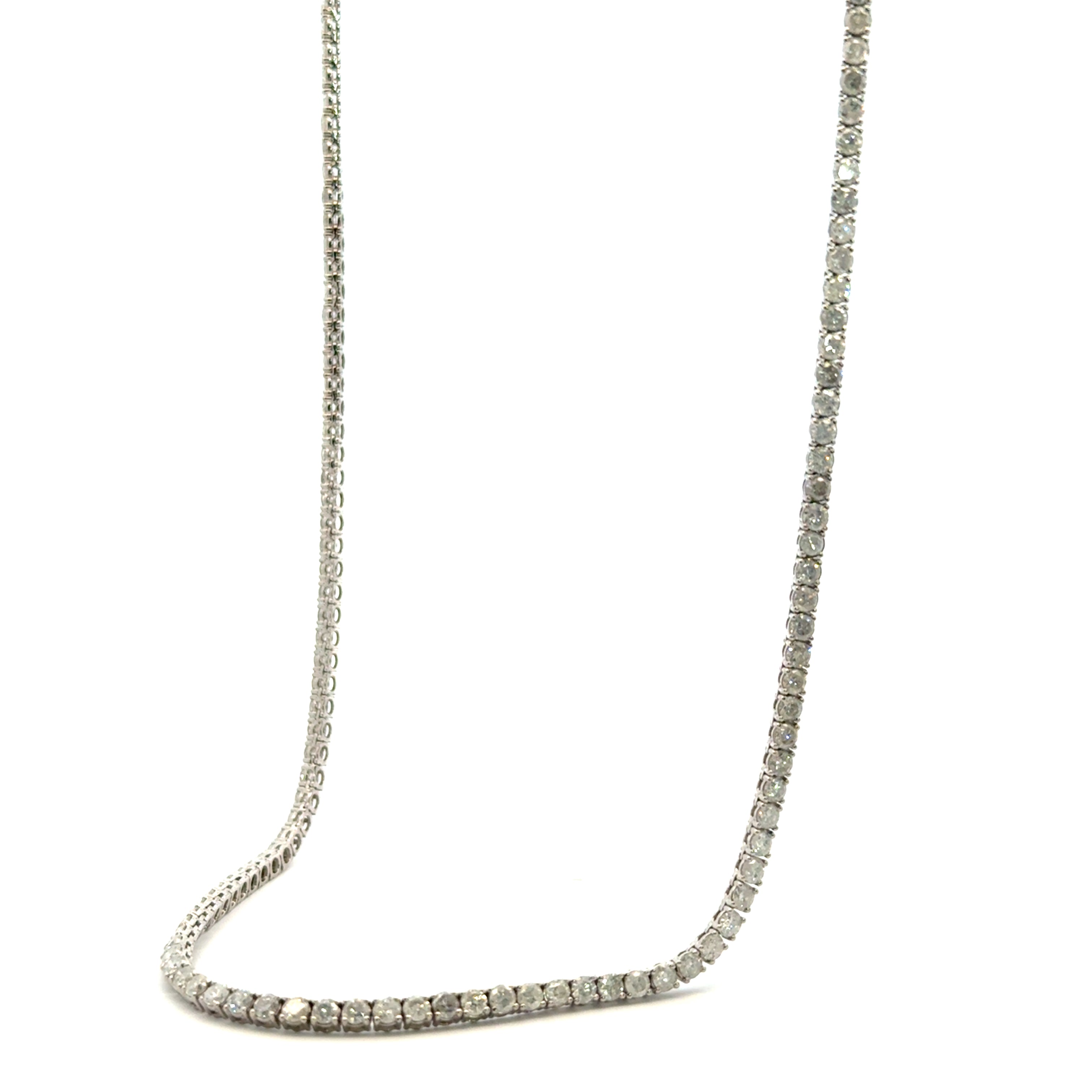 Collar Tennis Oro Blanco 10.5 cts