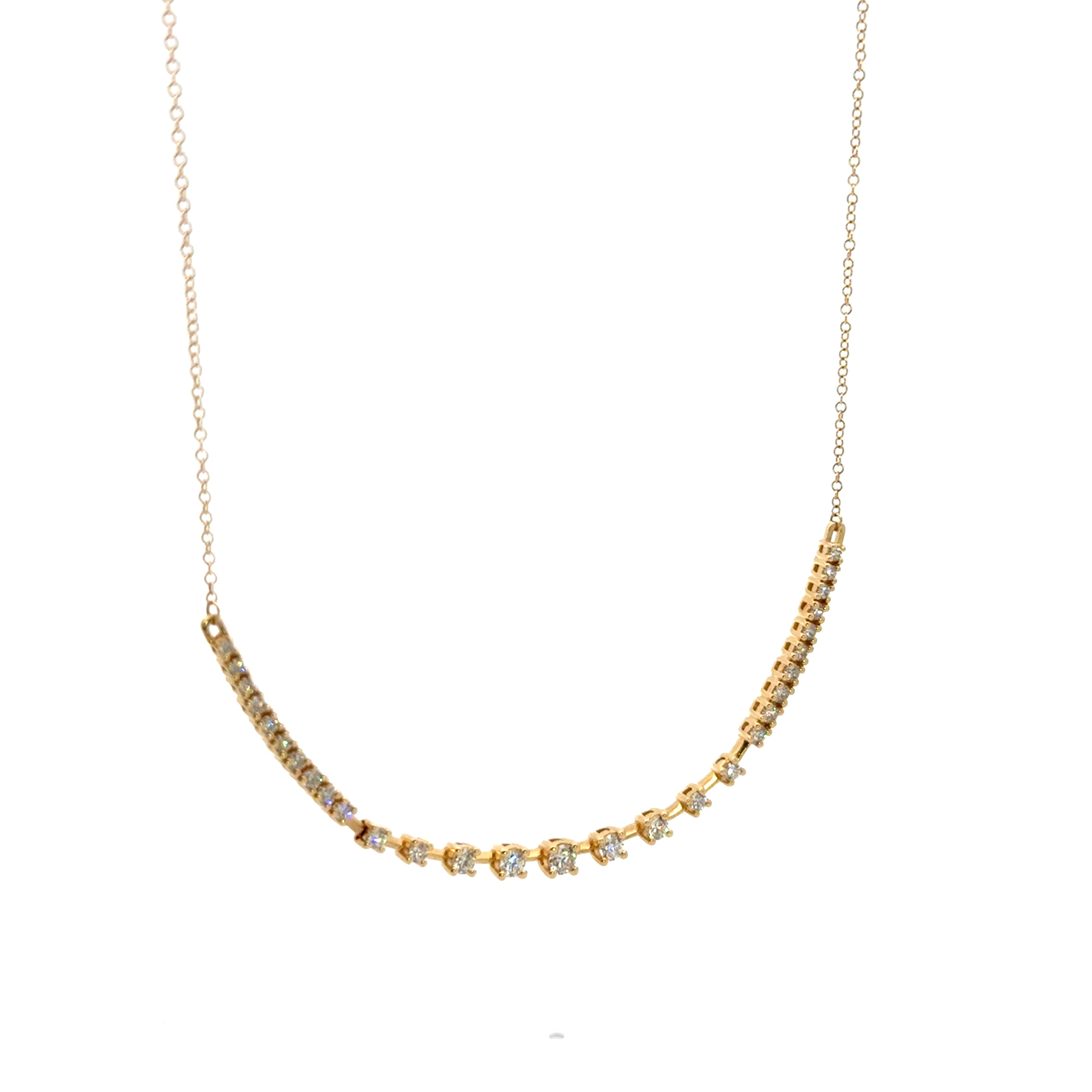 Collar Barra de Diamantes