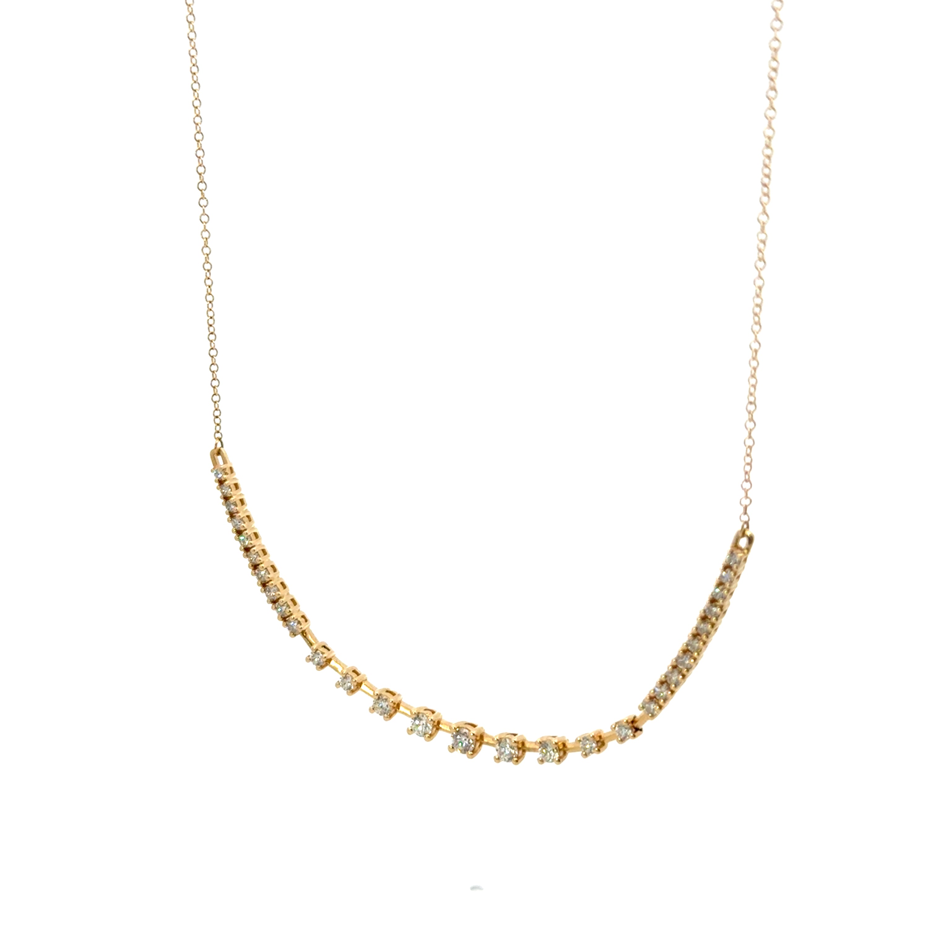 Collar Barra de Diamantes