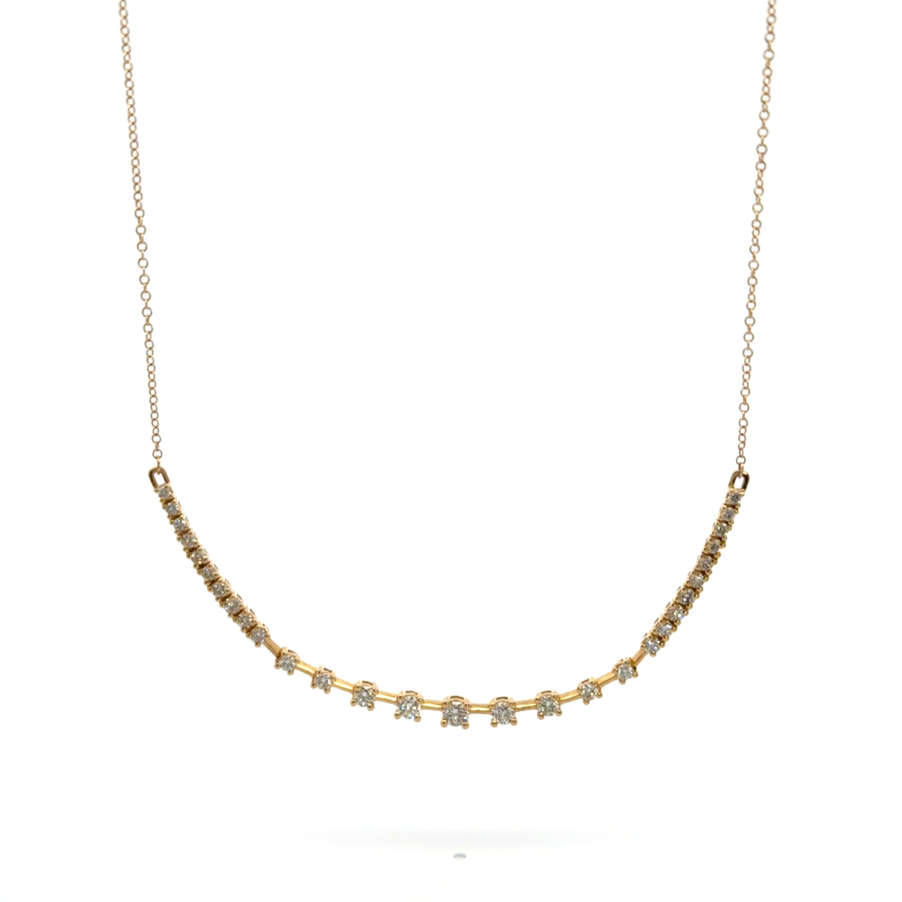 Collar Barra de Diamantes