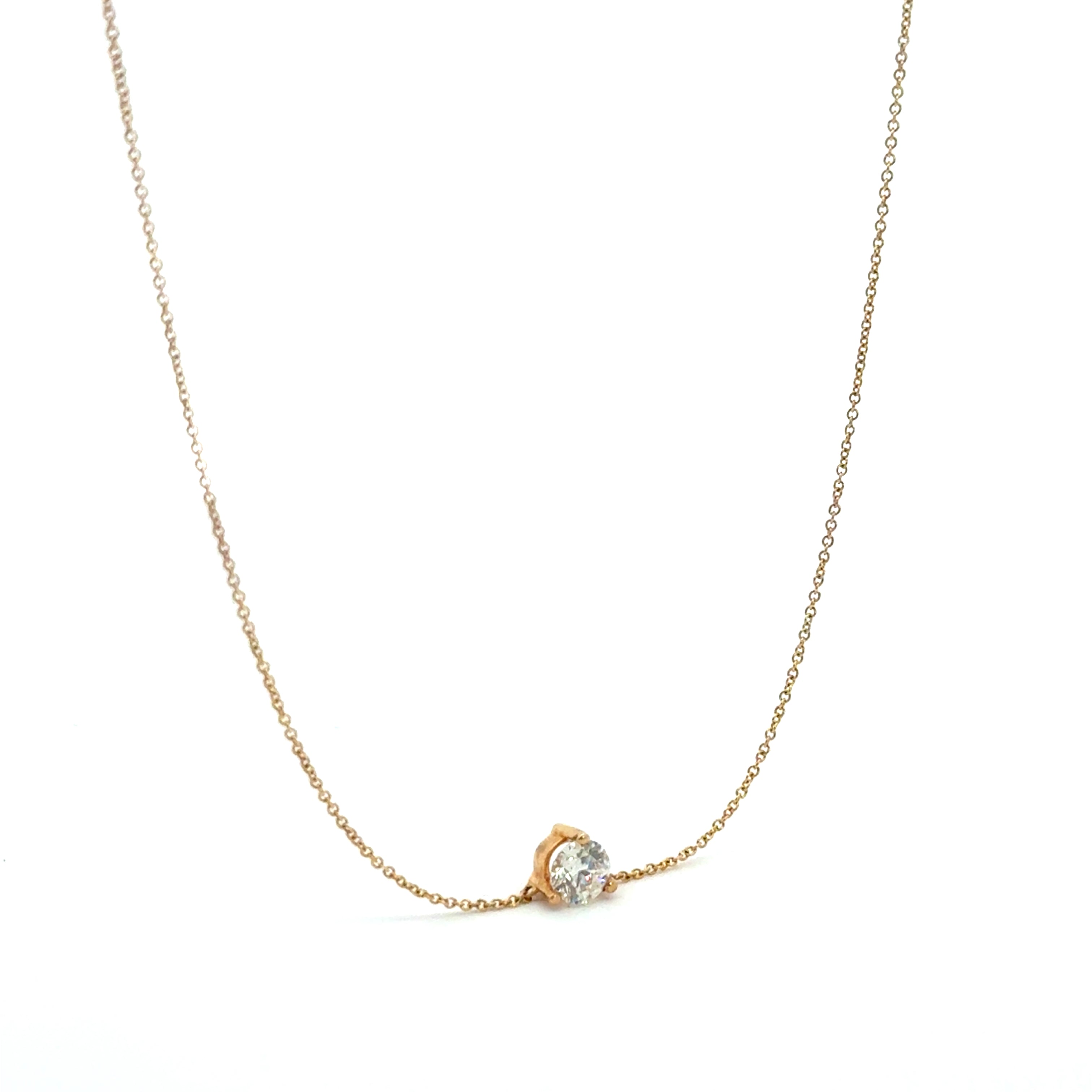 Collar Solitario con Diamante