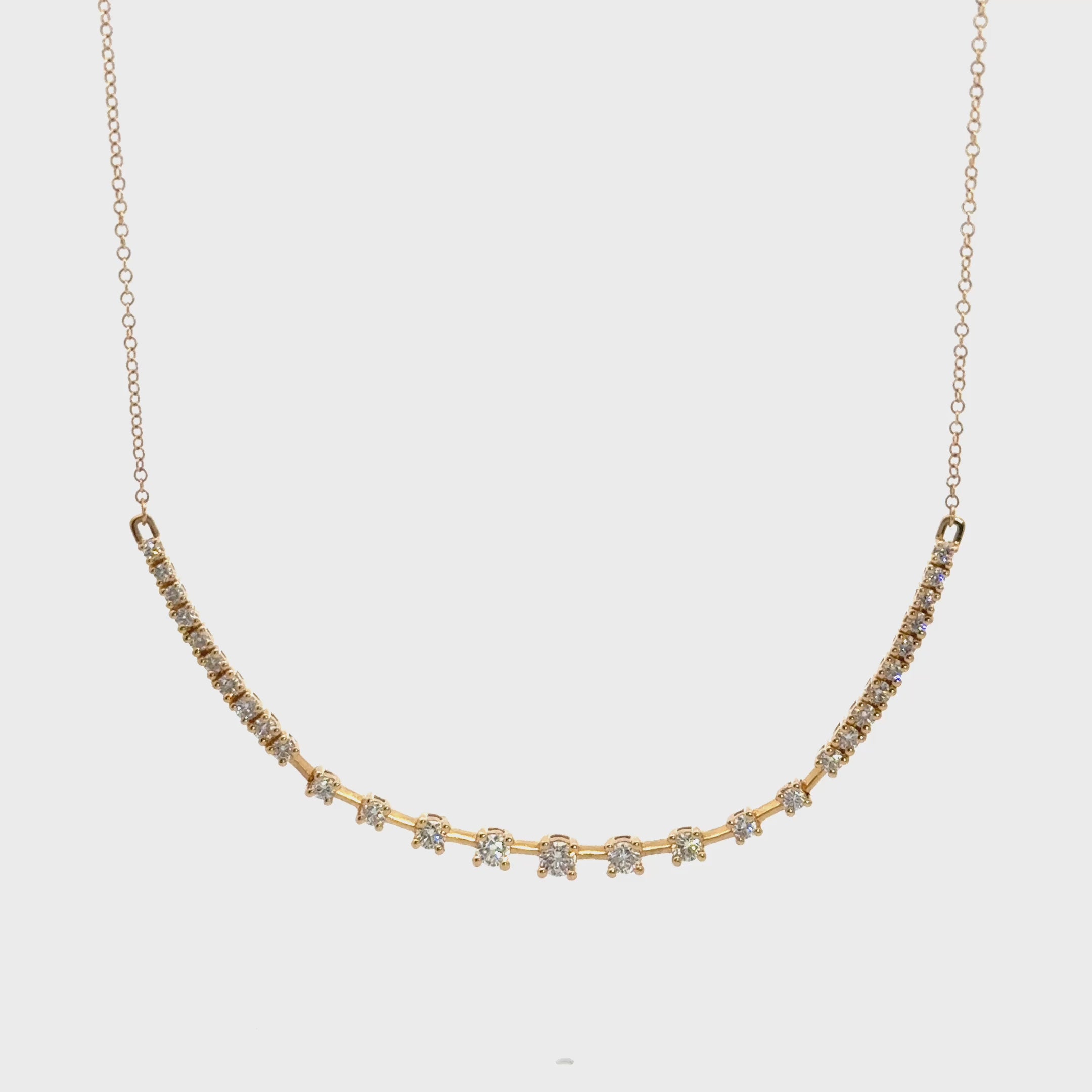 Collar Barra de Diamantes