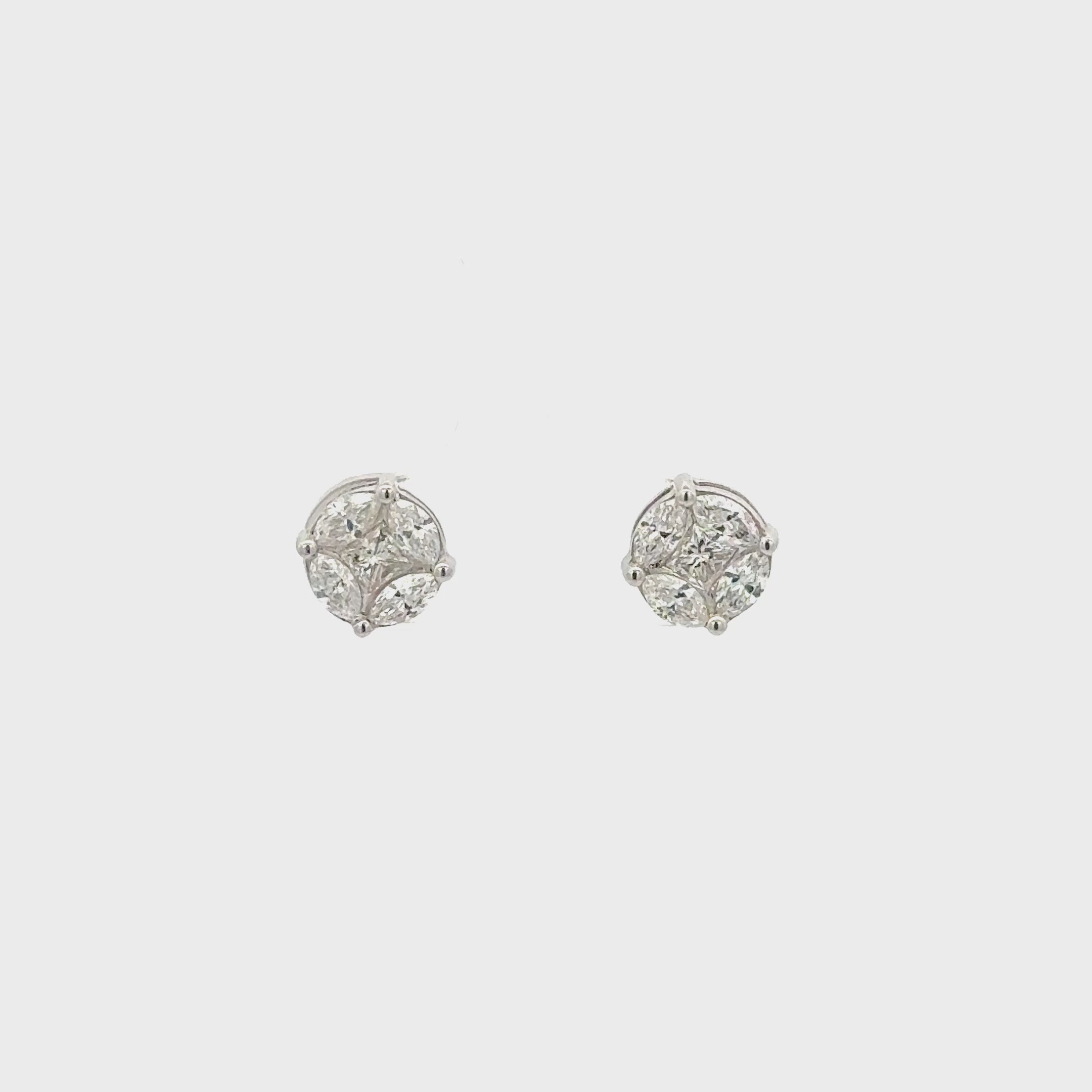 Aretes Diamante estilo Ilusión
