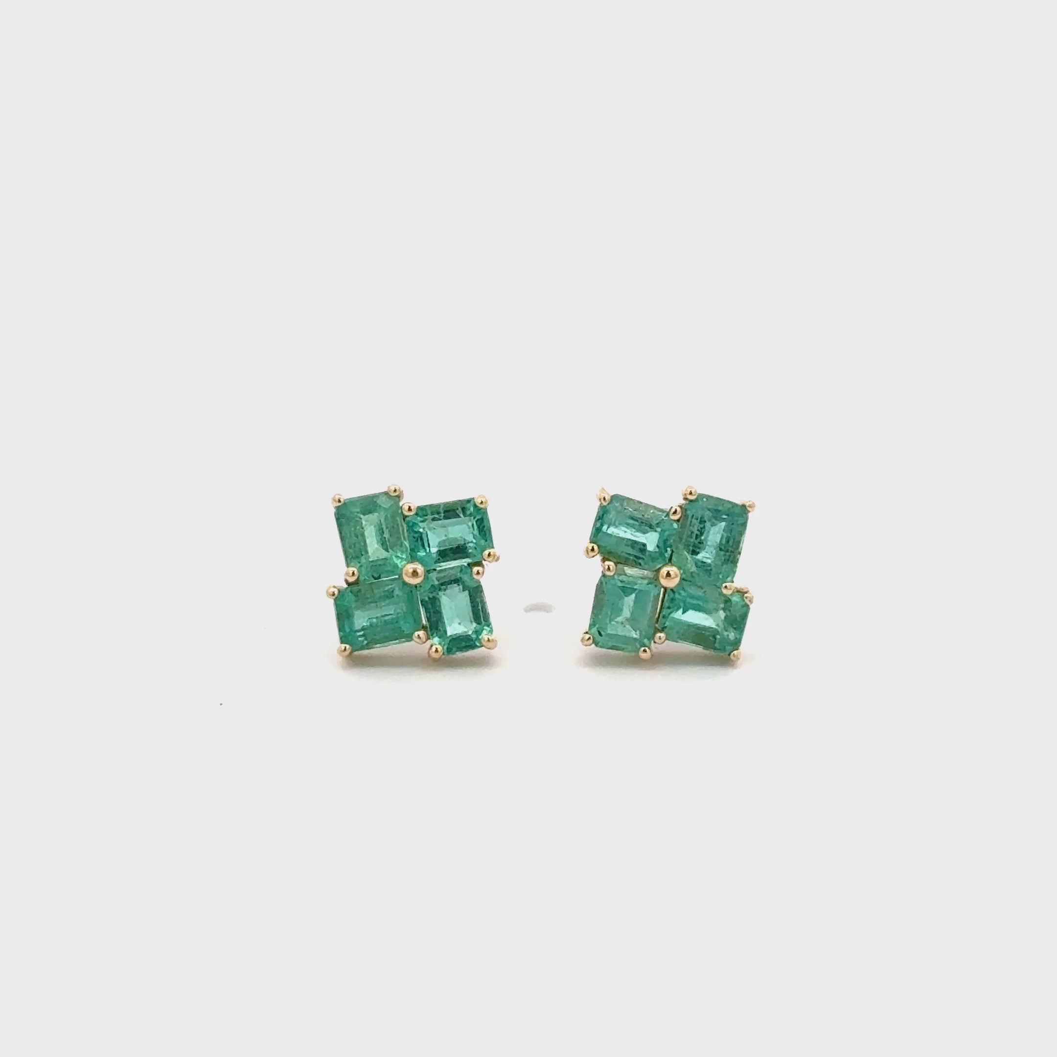 Aretes Esmeralda Flor