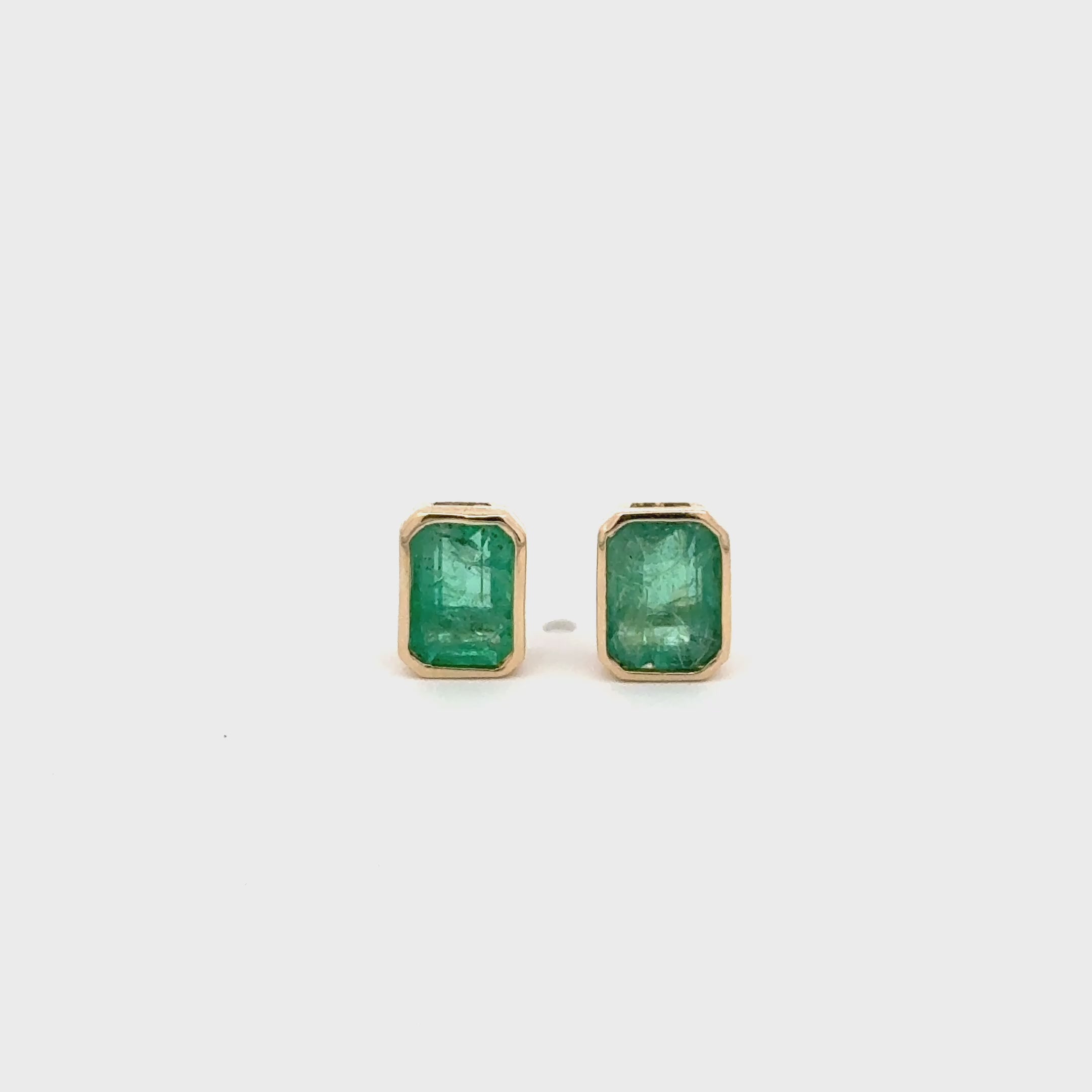 Aretes Esmeralda Biselados