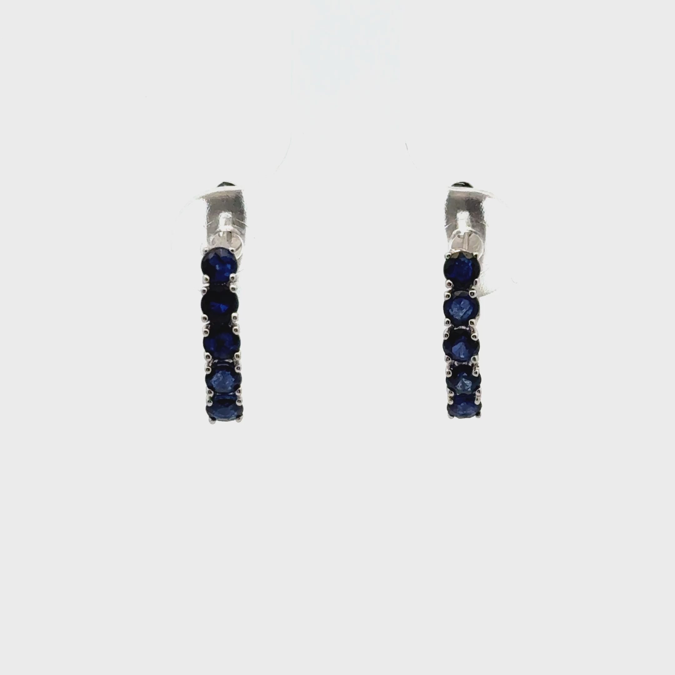 Medias Arracadas de Zafiro