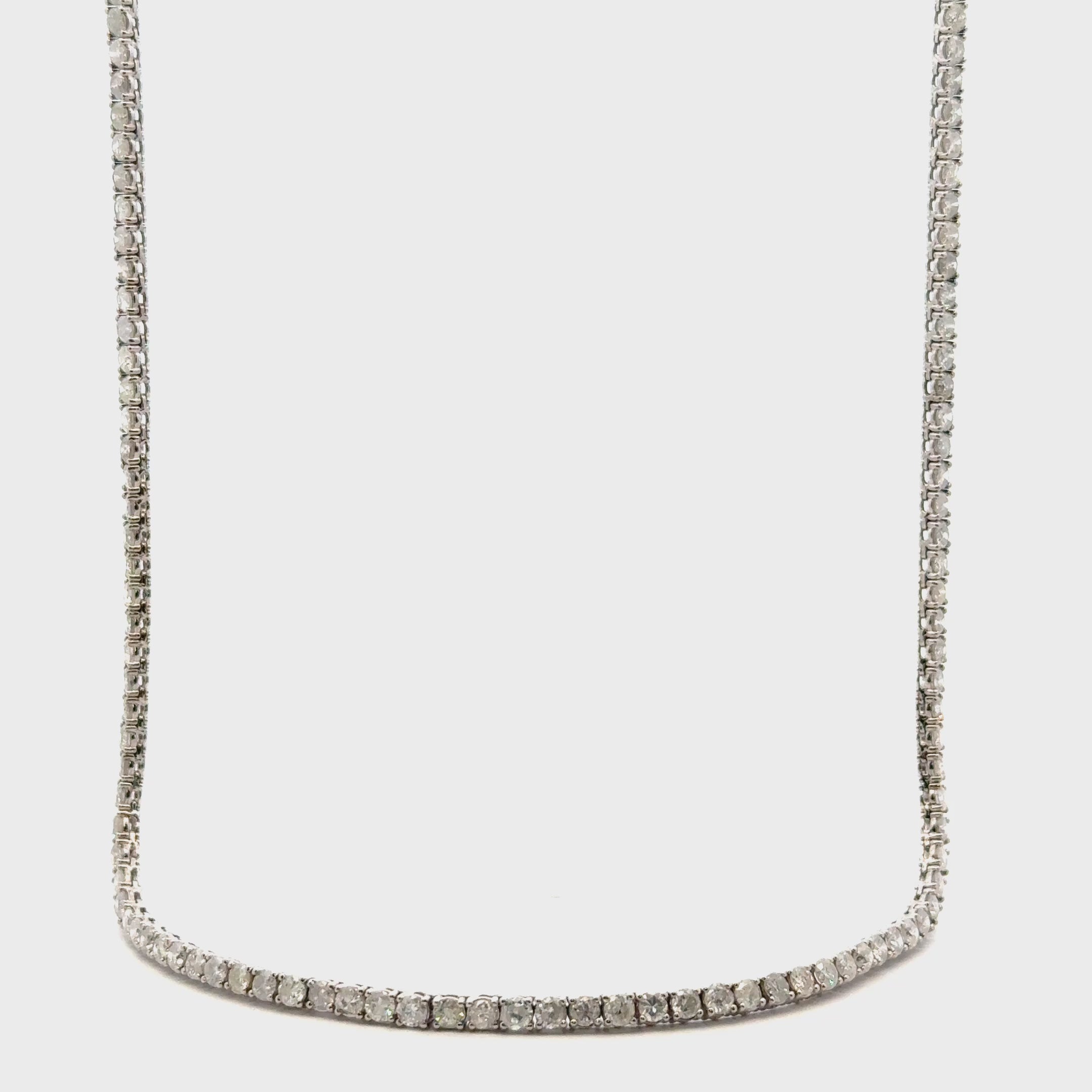 Collar Tennis Oro Blanco 10.5 cts