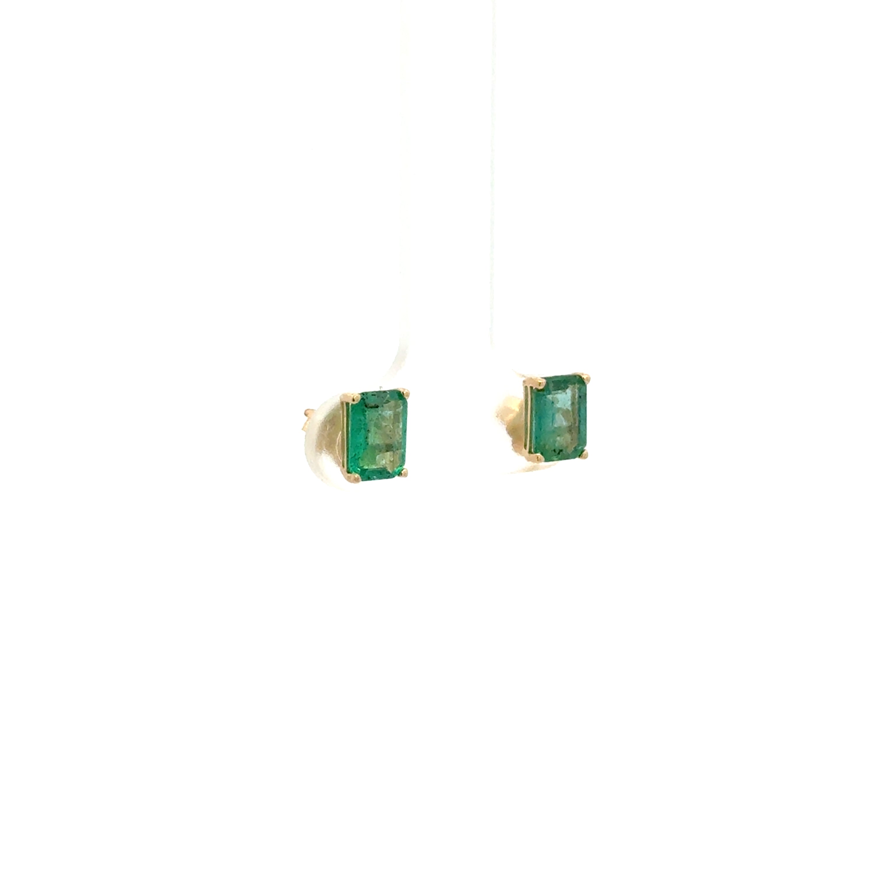 Aretes Esmeralda Rectangulares