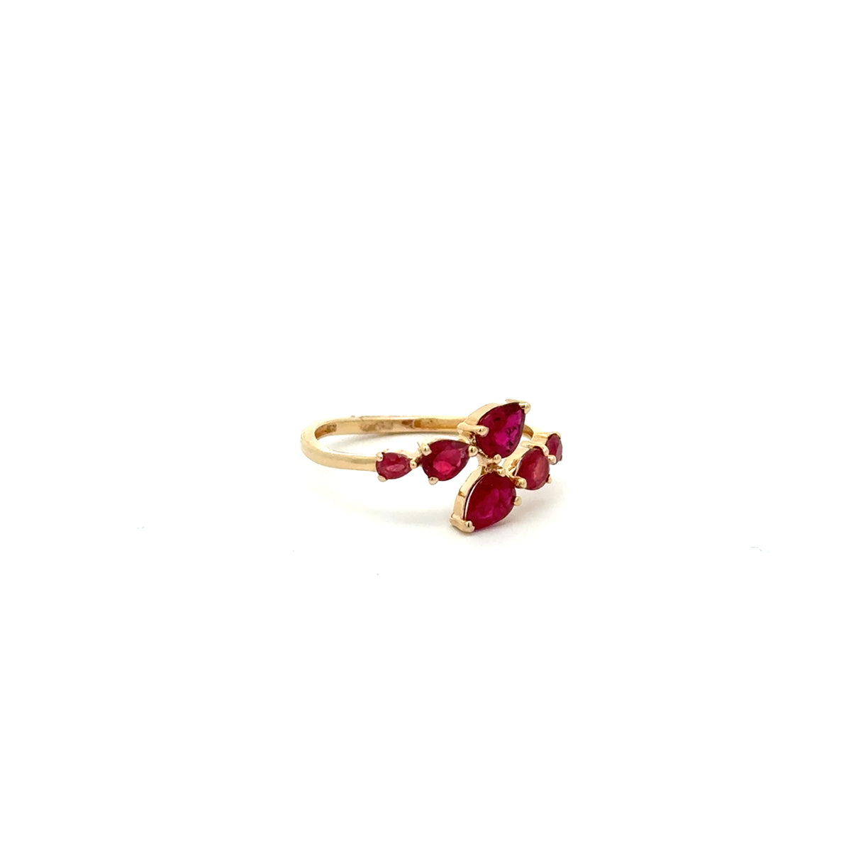 Anillo Rubíes tipo Bypass