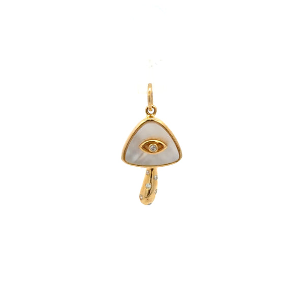 Charm Fungo Madreperla Bianca