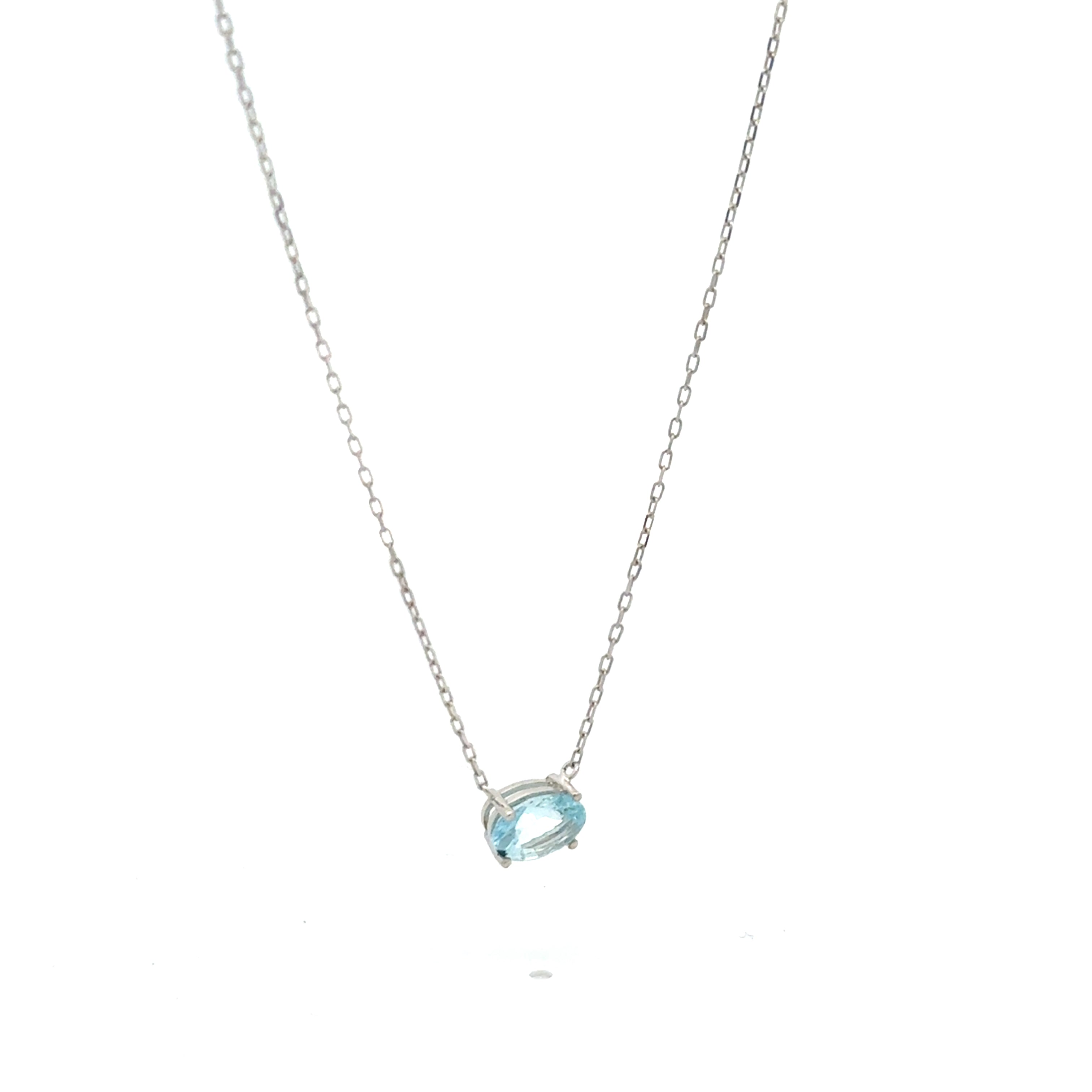 Collar Aguamarina Ovalada