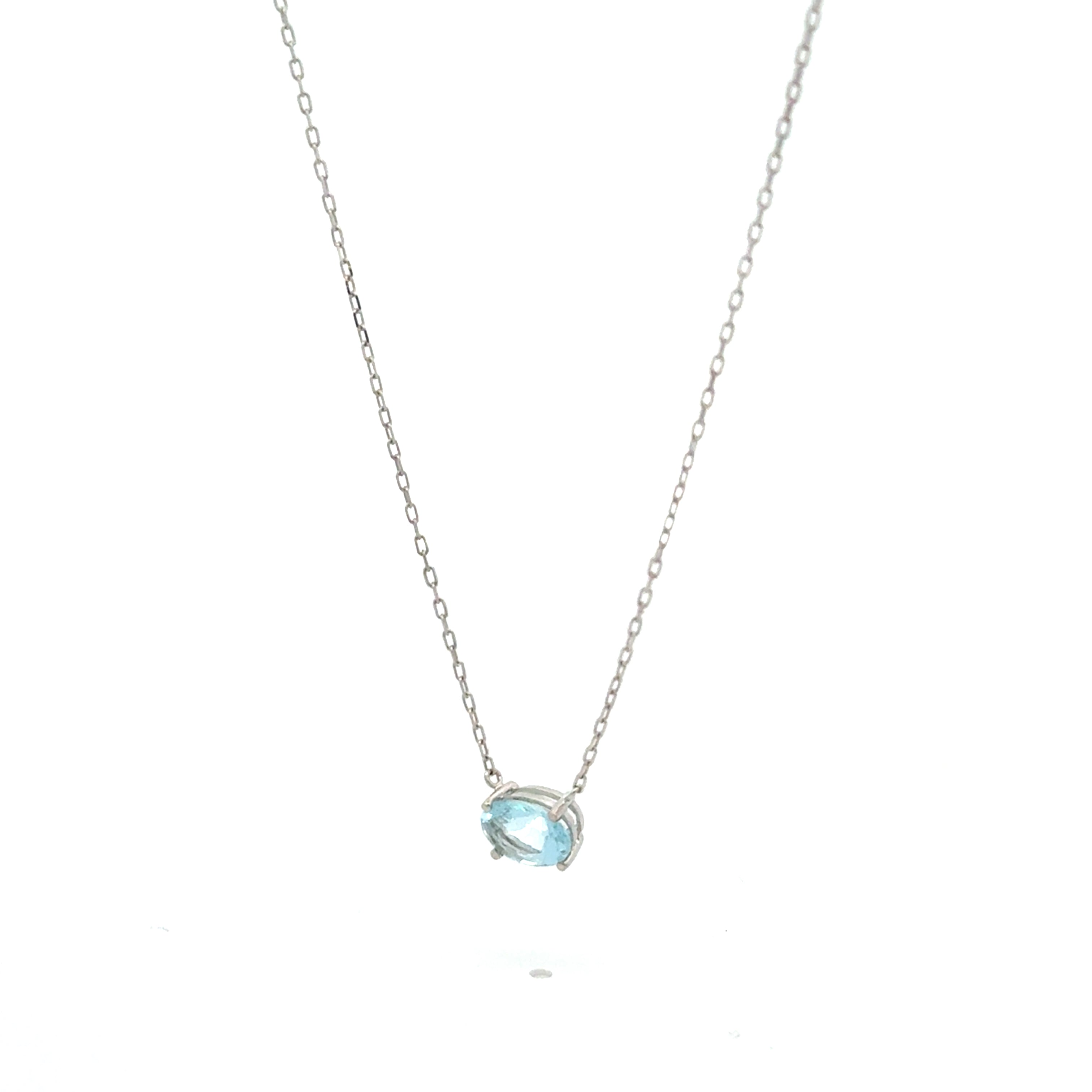 Collar Aguamarina Ovalada