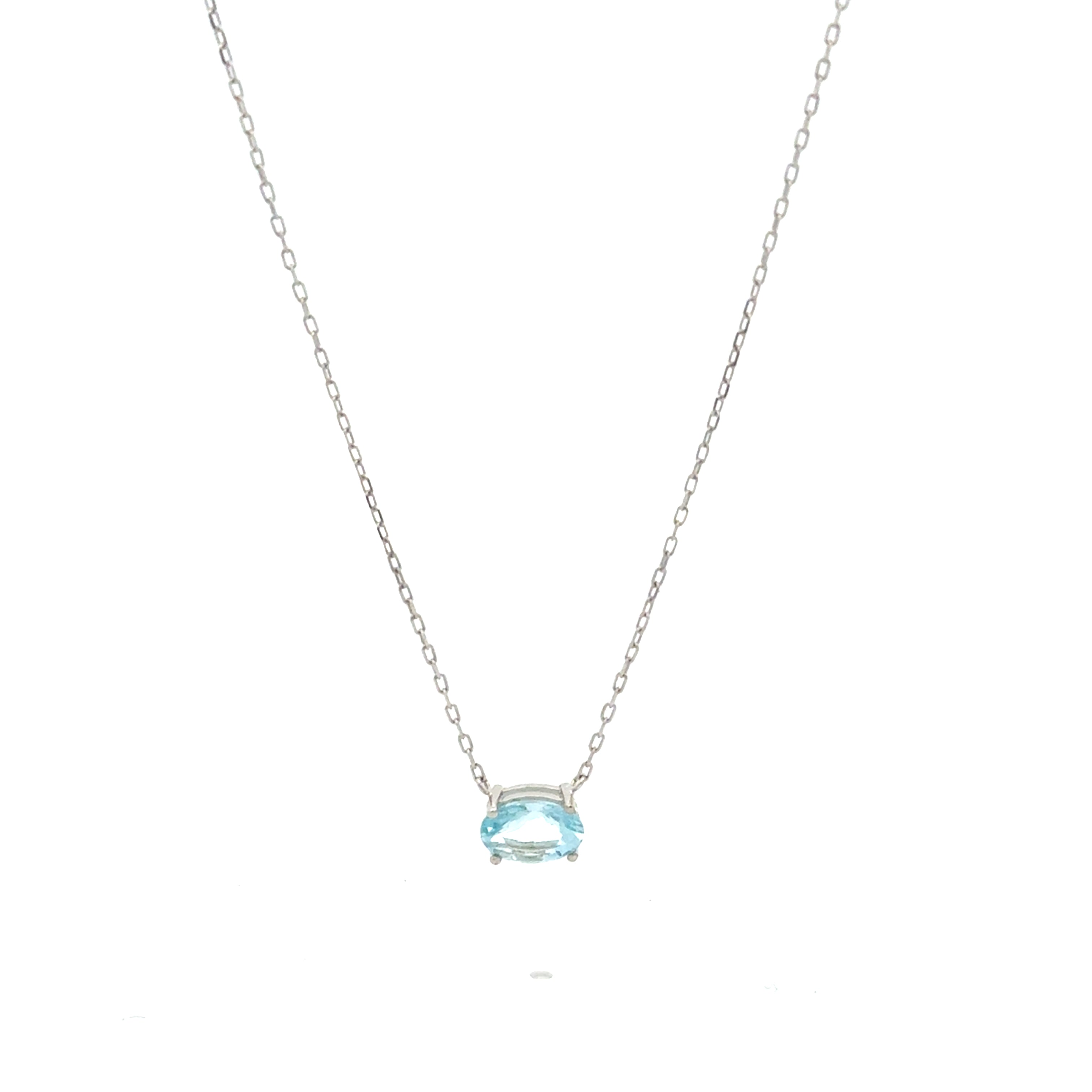 Collar Aguamarina Ovalada
