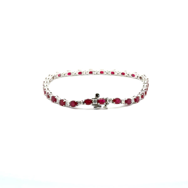 Pulsera Tennis de Rubís y Diamantes (FINAL SALE)