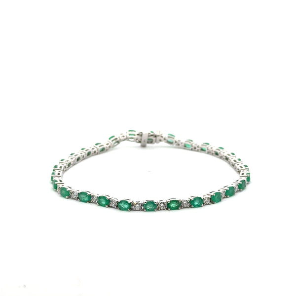 Pulsera Tennis de Esmeraldas y Diamantes (FINAL SALE)