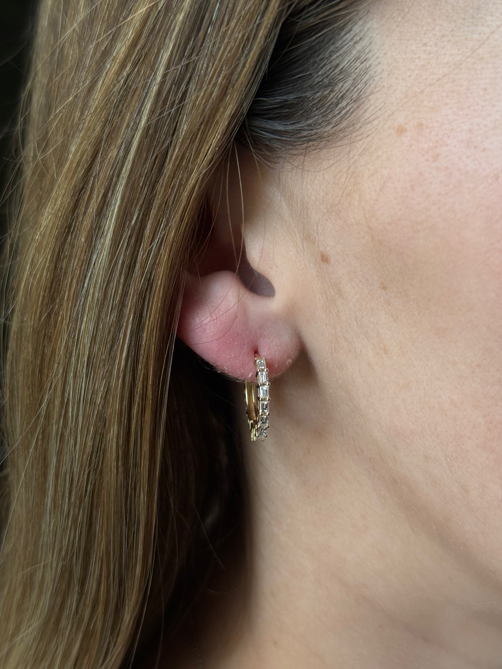 Arracadas Diamantes Baguette