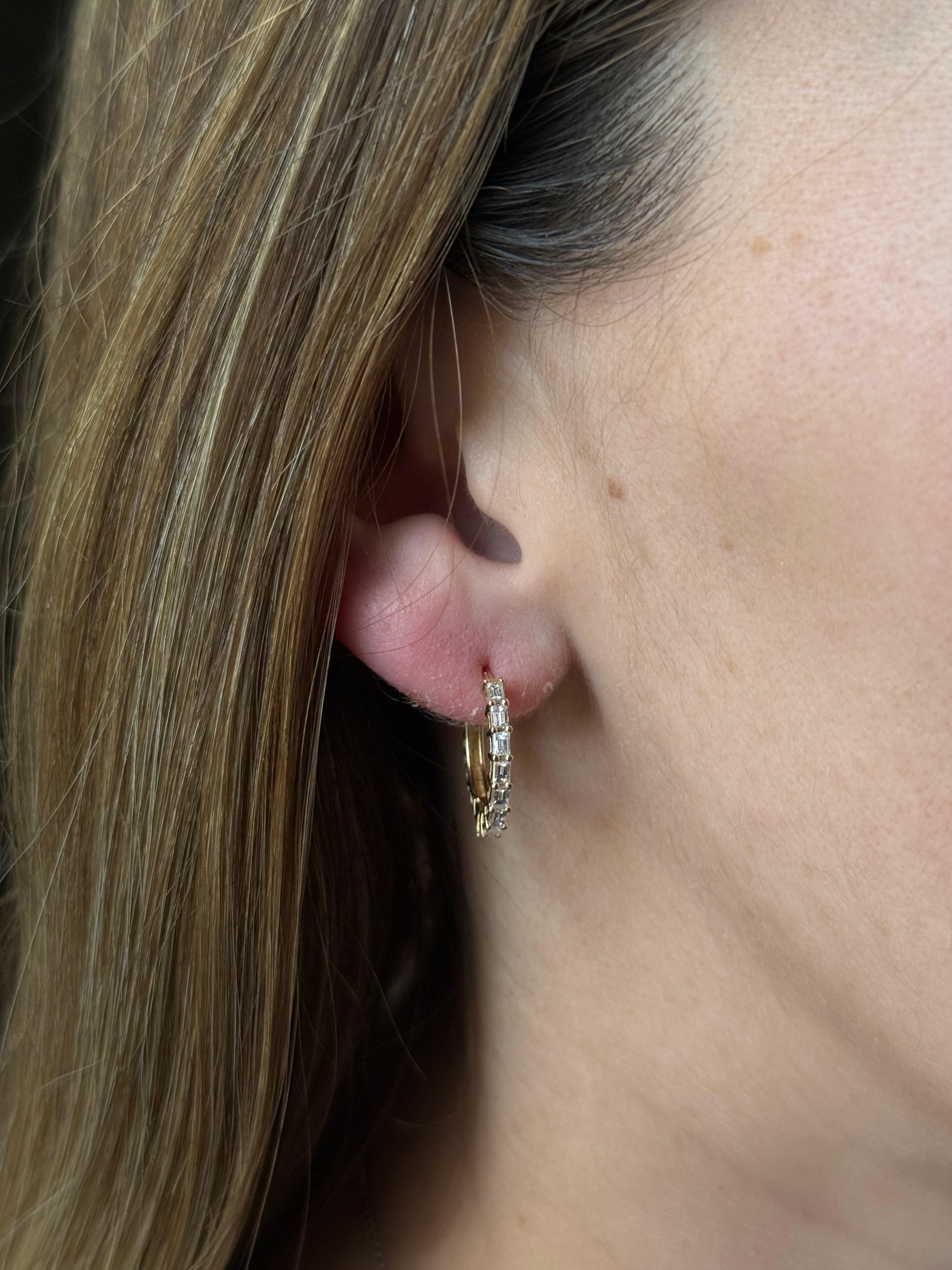 Arracadas Diamantes Baguette