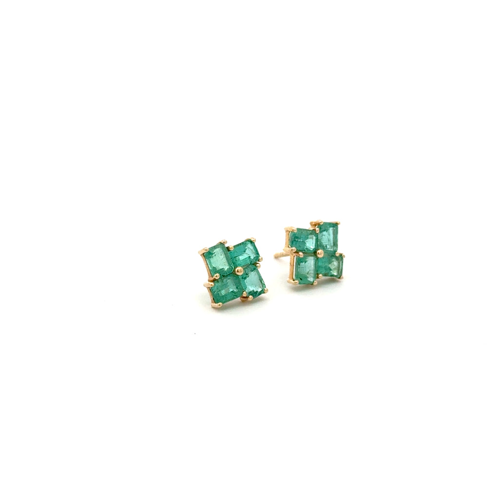 Aretes Esmeralda Flor