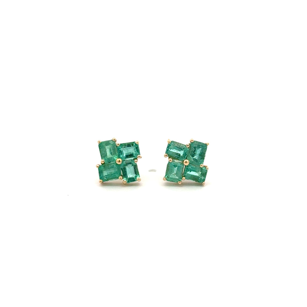 Aretes Esmeralda Flor