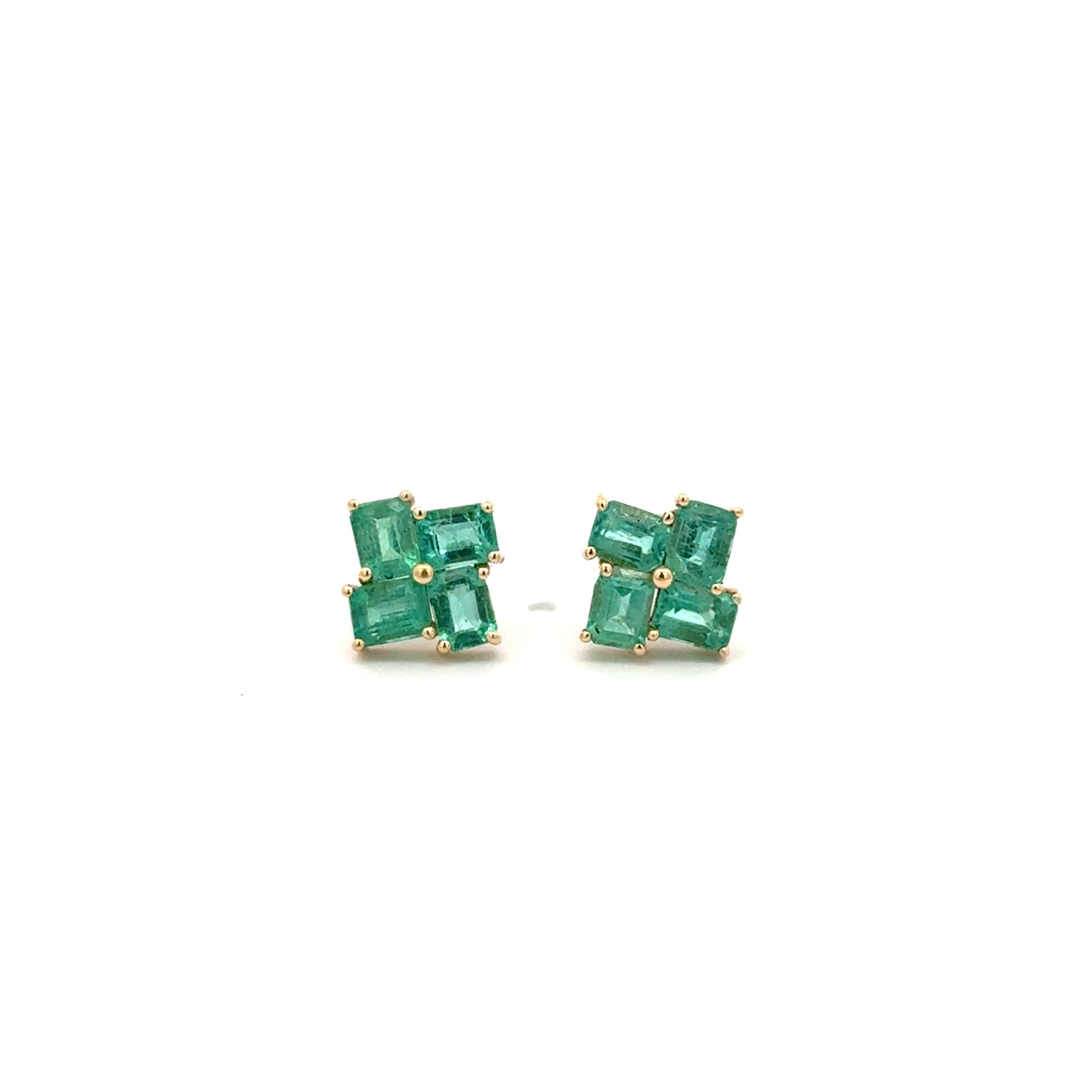 Aretes Esmeralda Flor