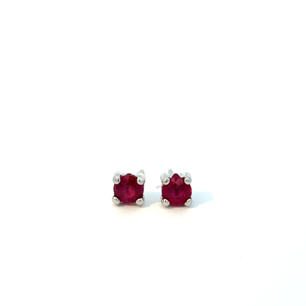 Aretes Redondos Rubí