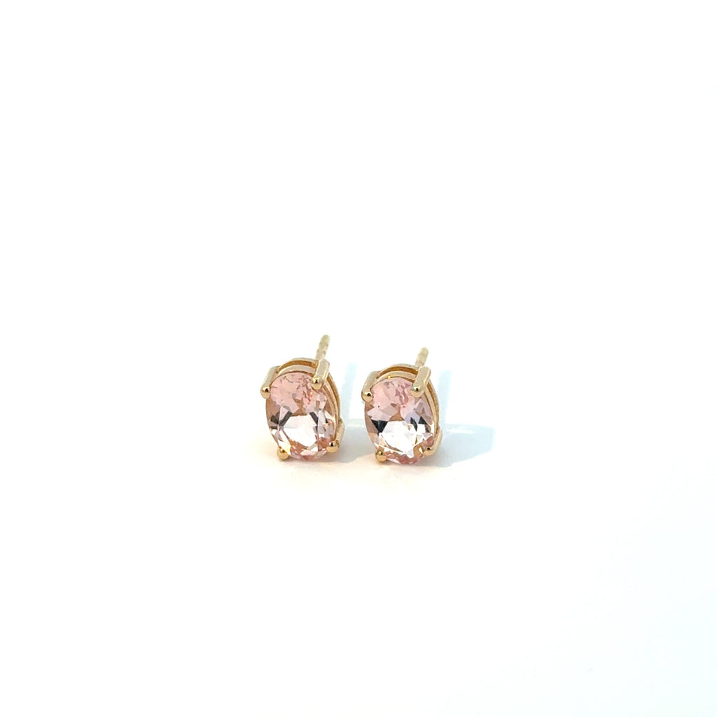 Aretes Morganita Solitaria