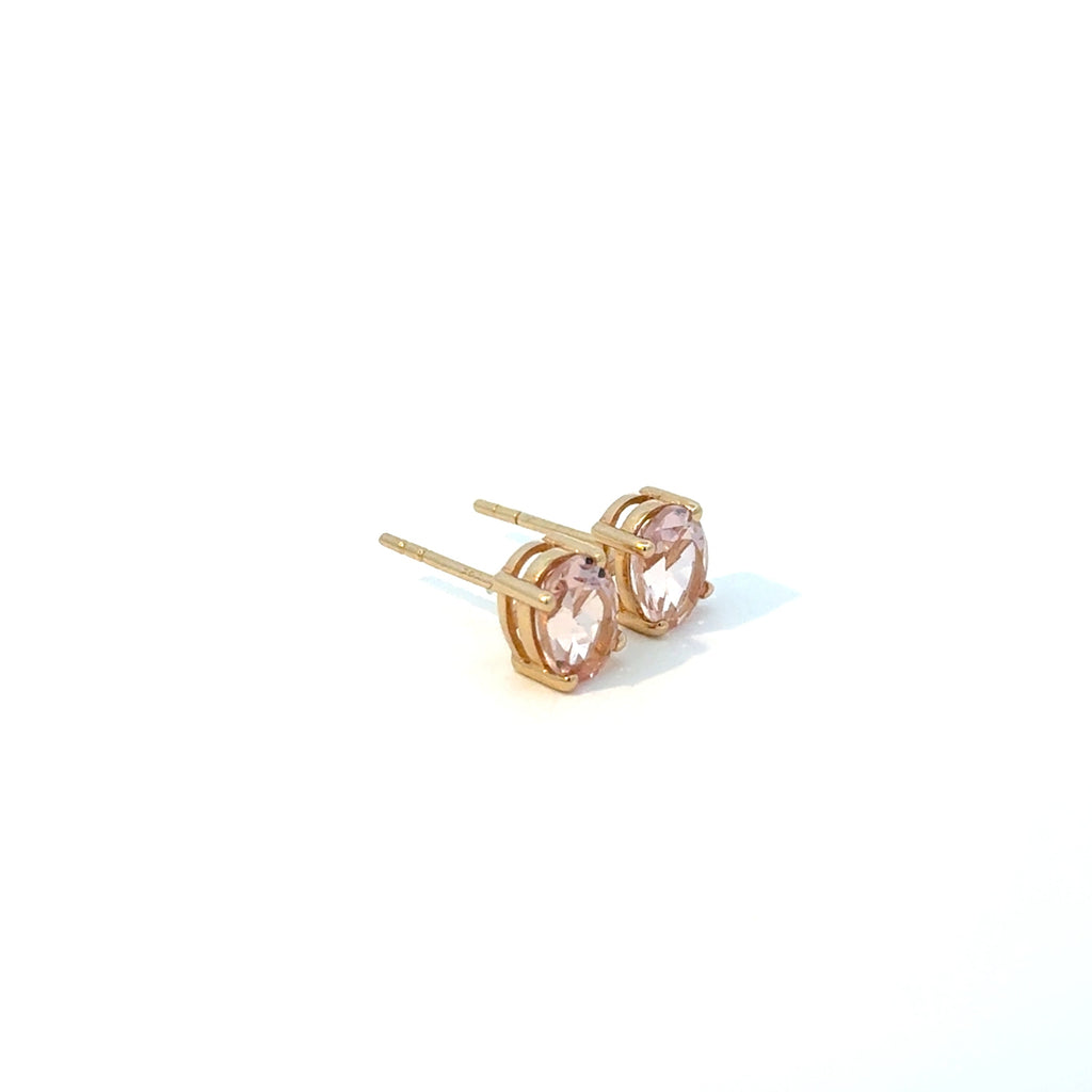 Aretes Morganita Solitaria