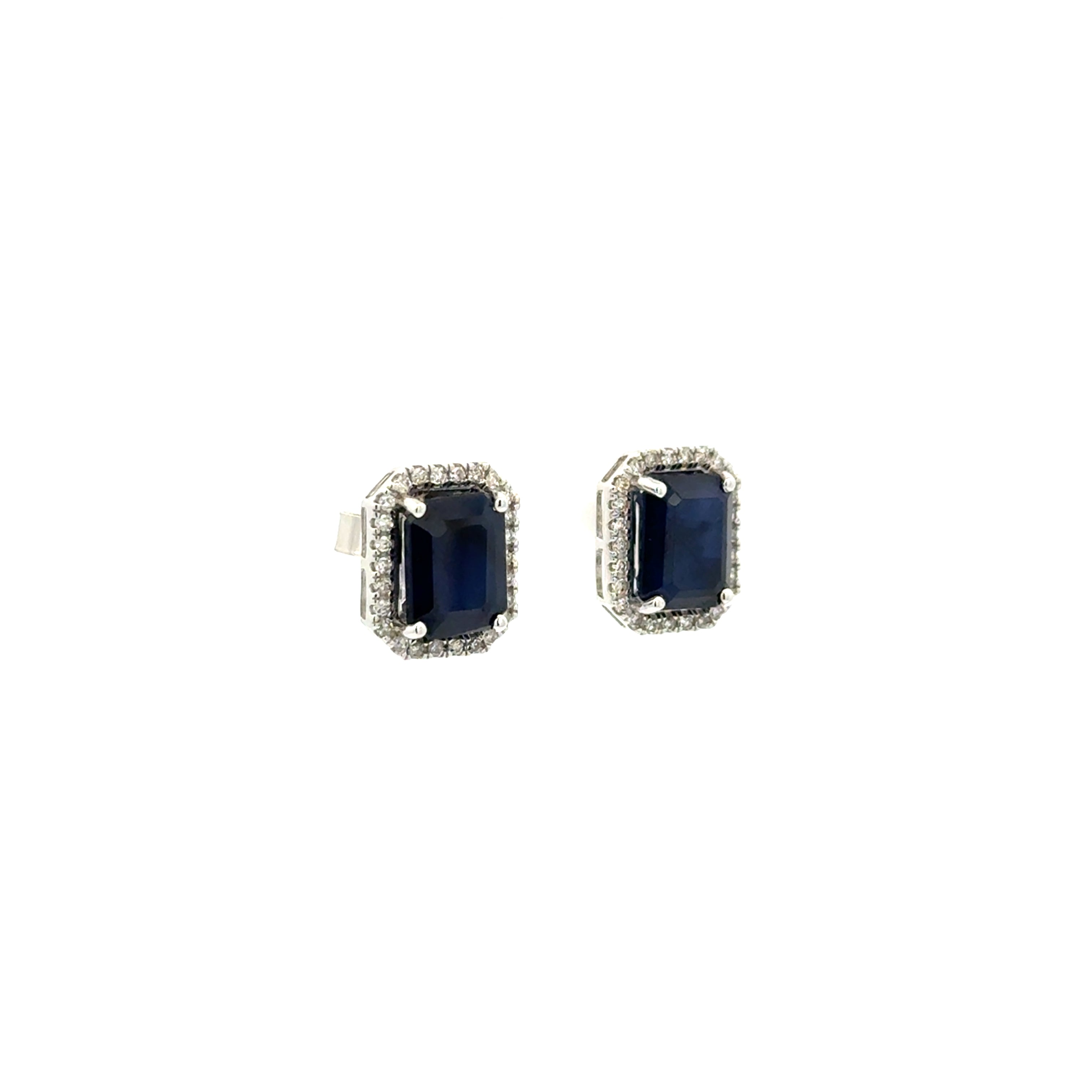 Aretes Zafiro con Halo 5.08 cts