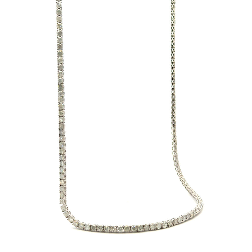 Collar Tennis Oro Blanco 10.5 cts