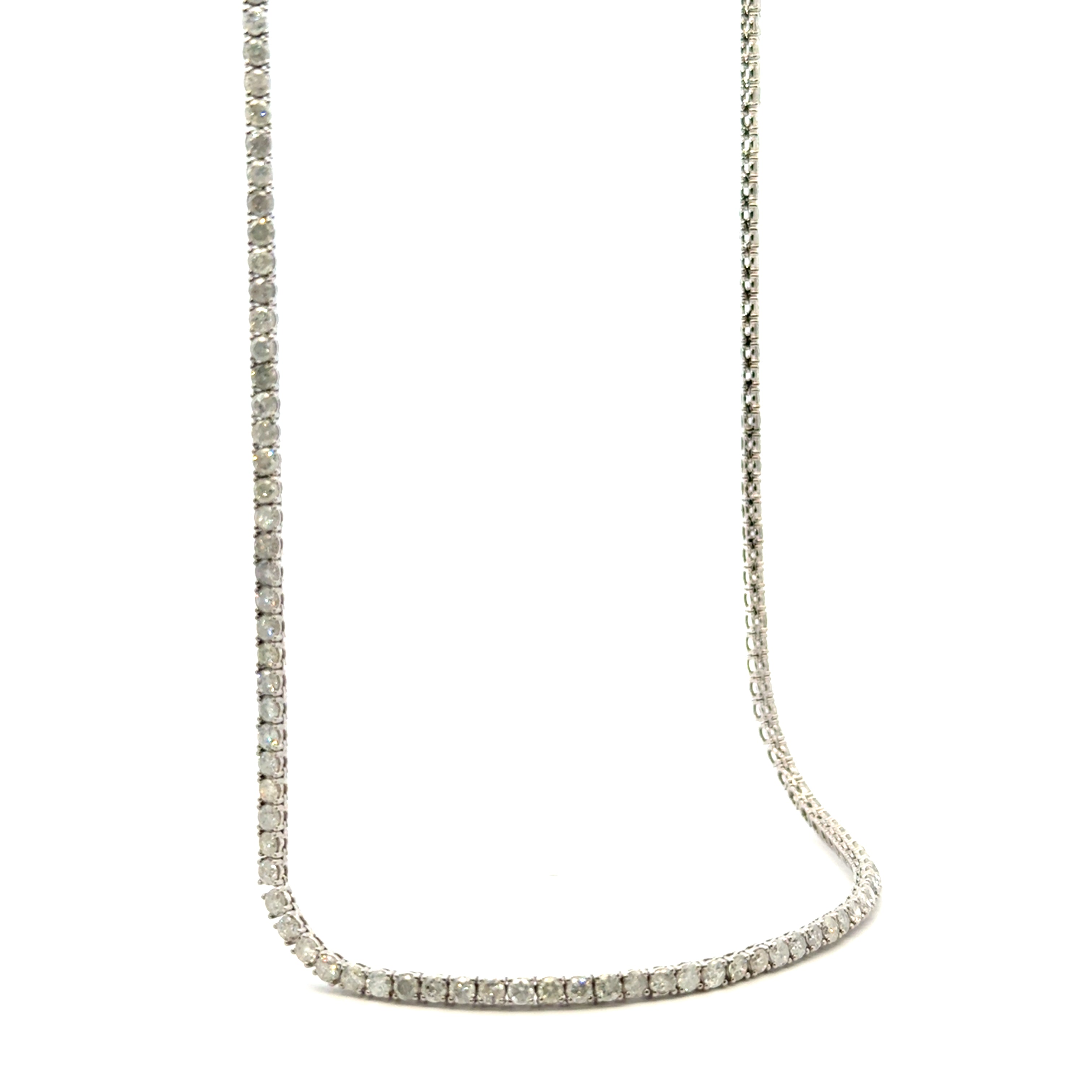 Collar Tennis Oro Blanco 10.5 cts