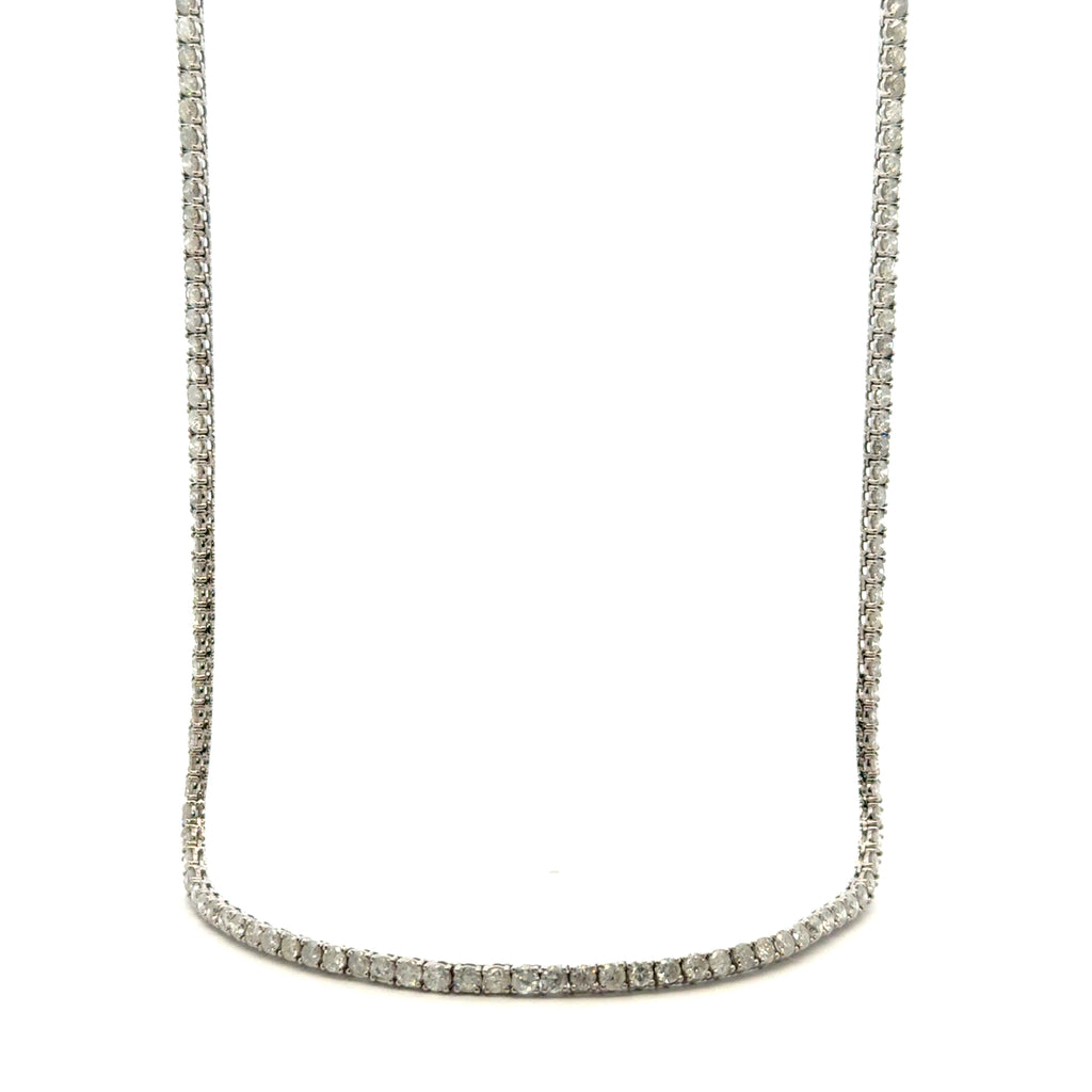 Collar Tennis Oro Blanco 10.5 cts