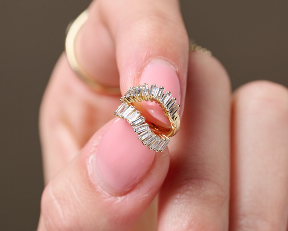 Arracadas Diamantes Baguette