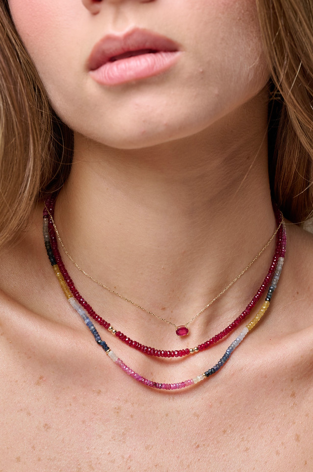 Collar Rubí tipo Rondel