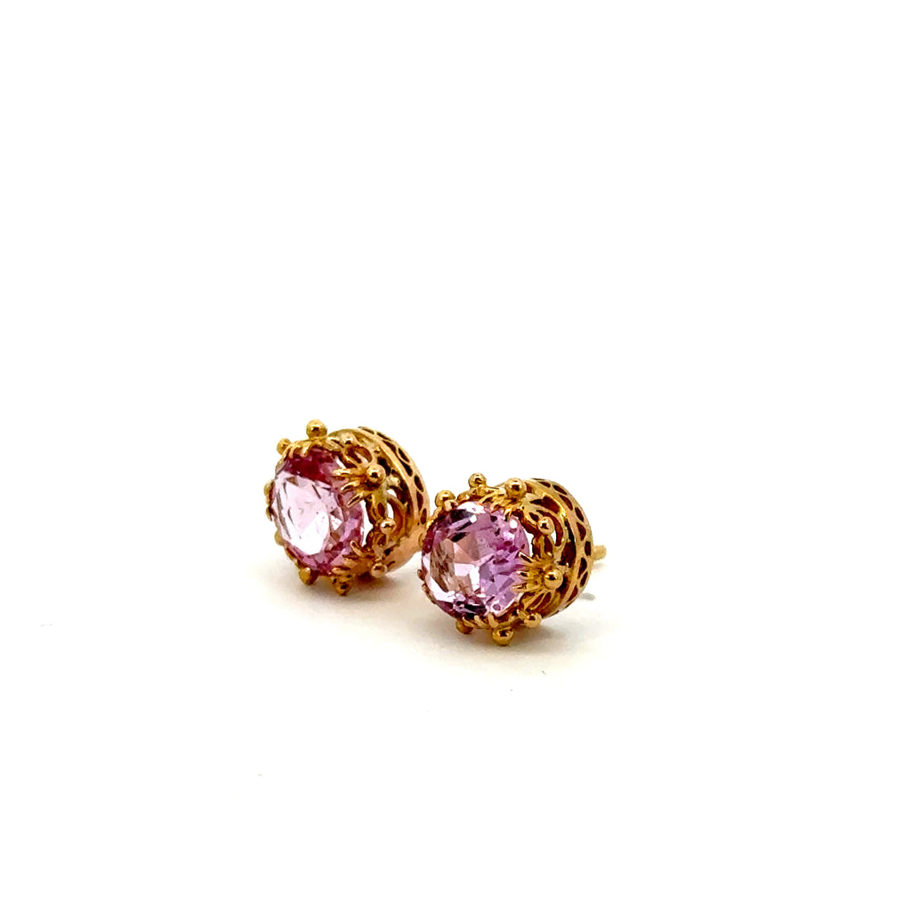Aretes Victoriano Topacio Rosa