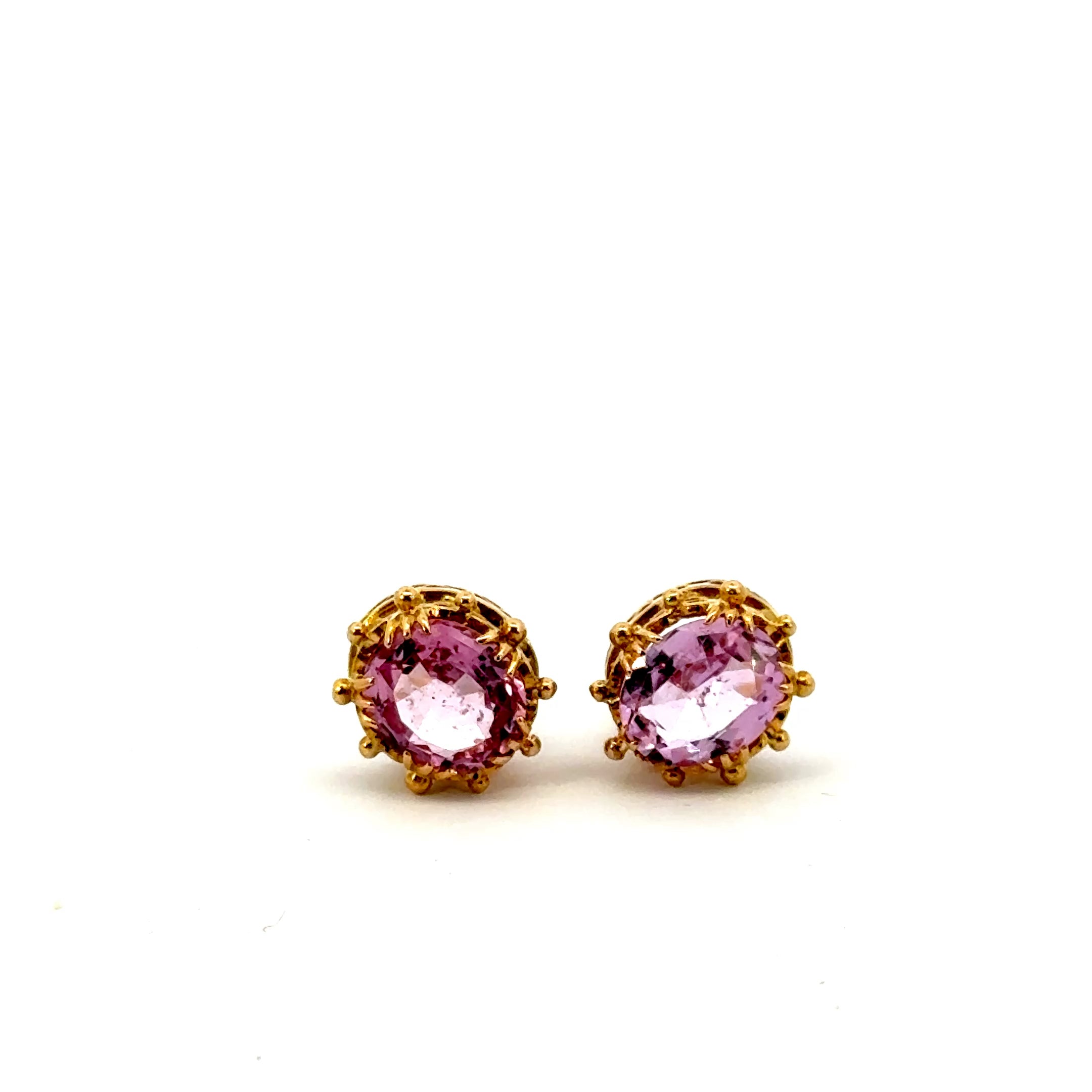 Aretes Victoriano Topacio Rosa