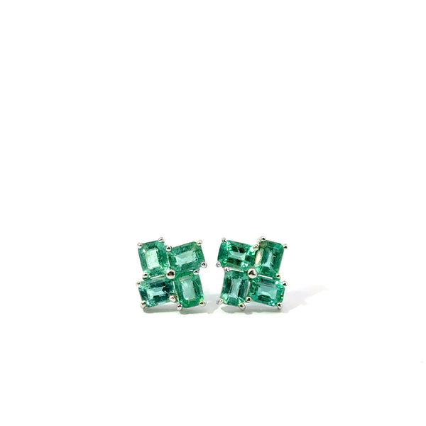 Aretes Esmeralda Flor