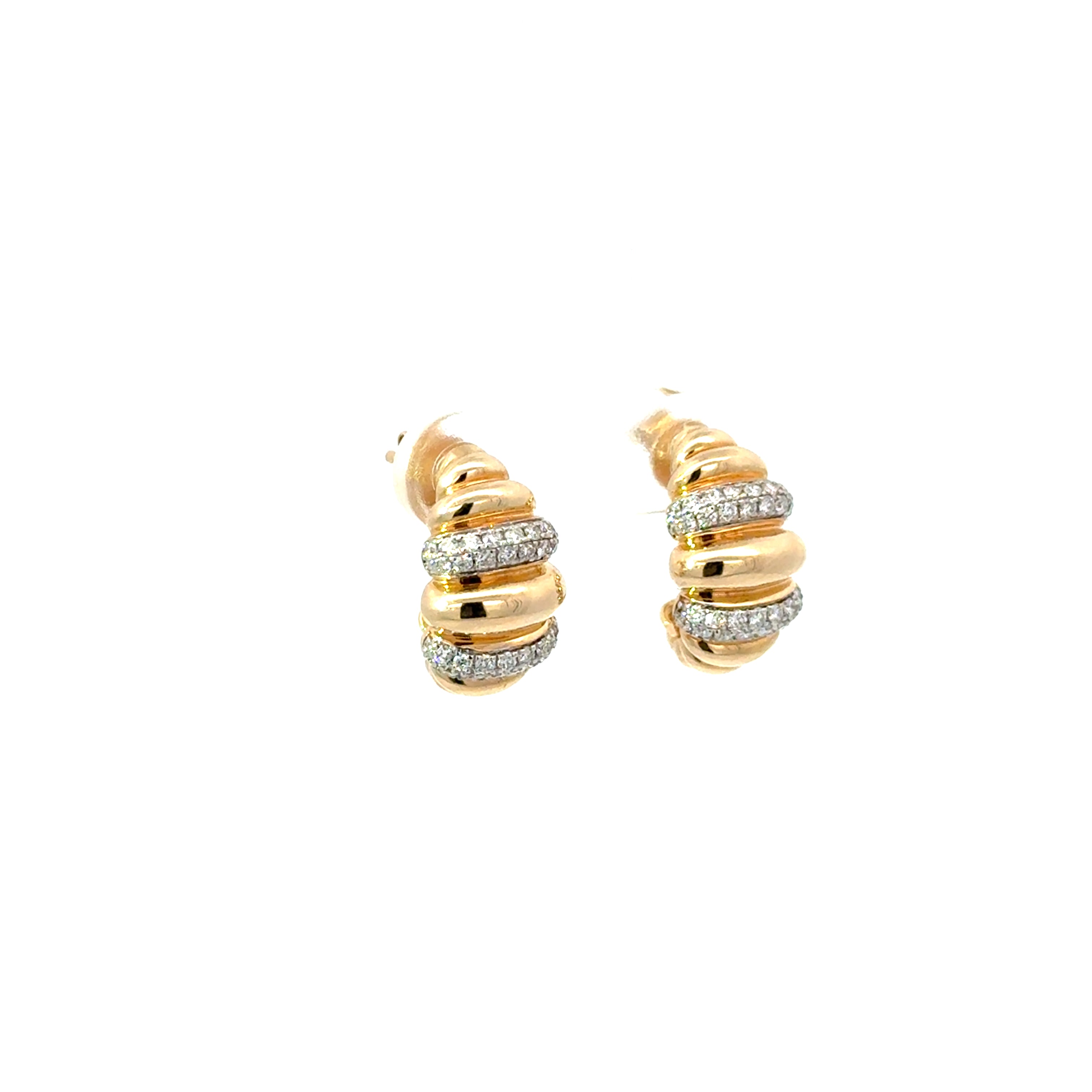 Aretes Abombados Pavé con Diamantes