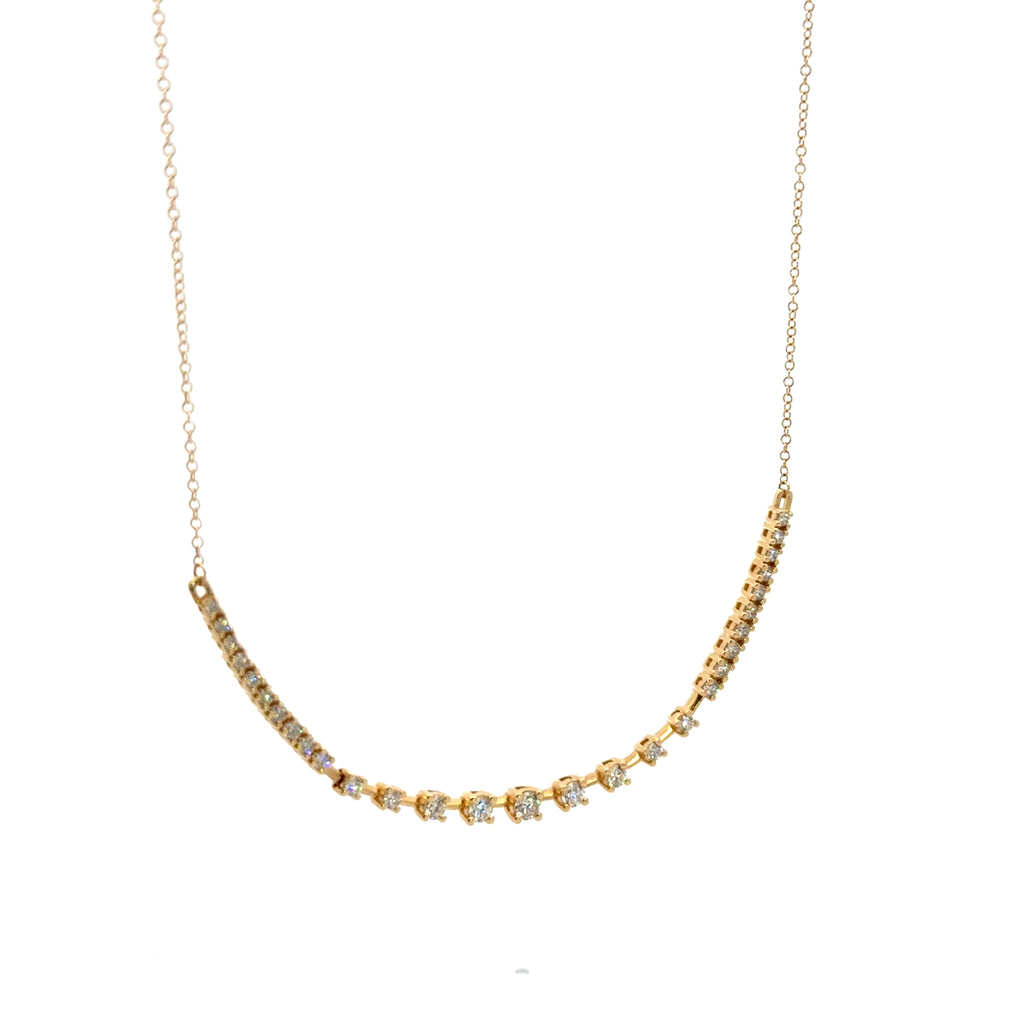 Collar Barra de Diamantes