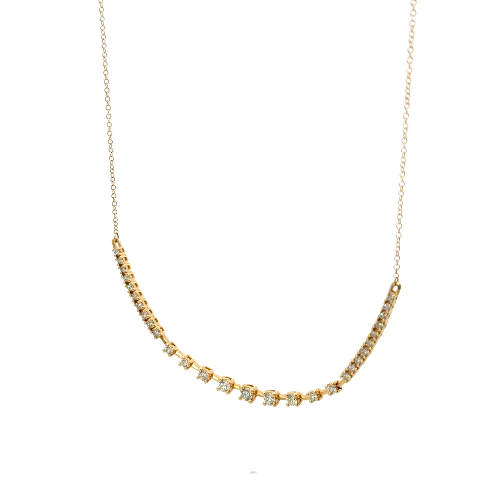 Collar Barra de Diamantes