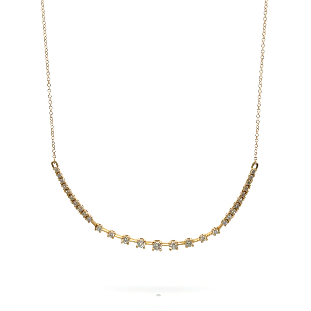 Collar Barra de Diamantes