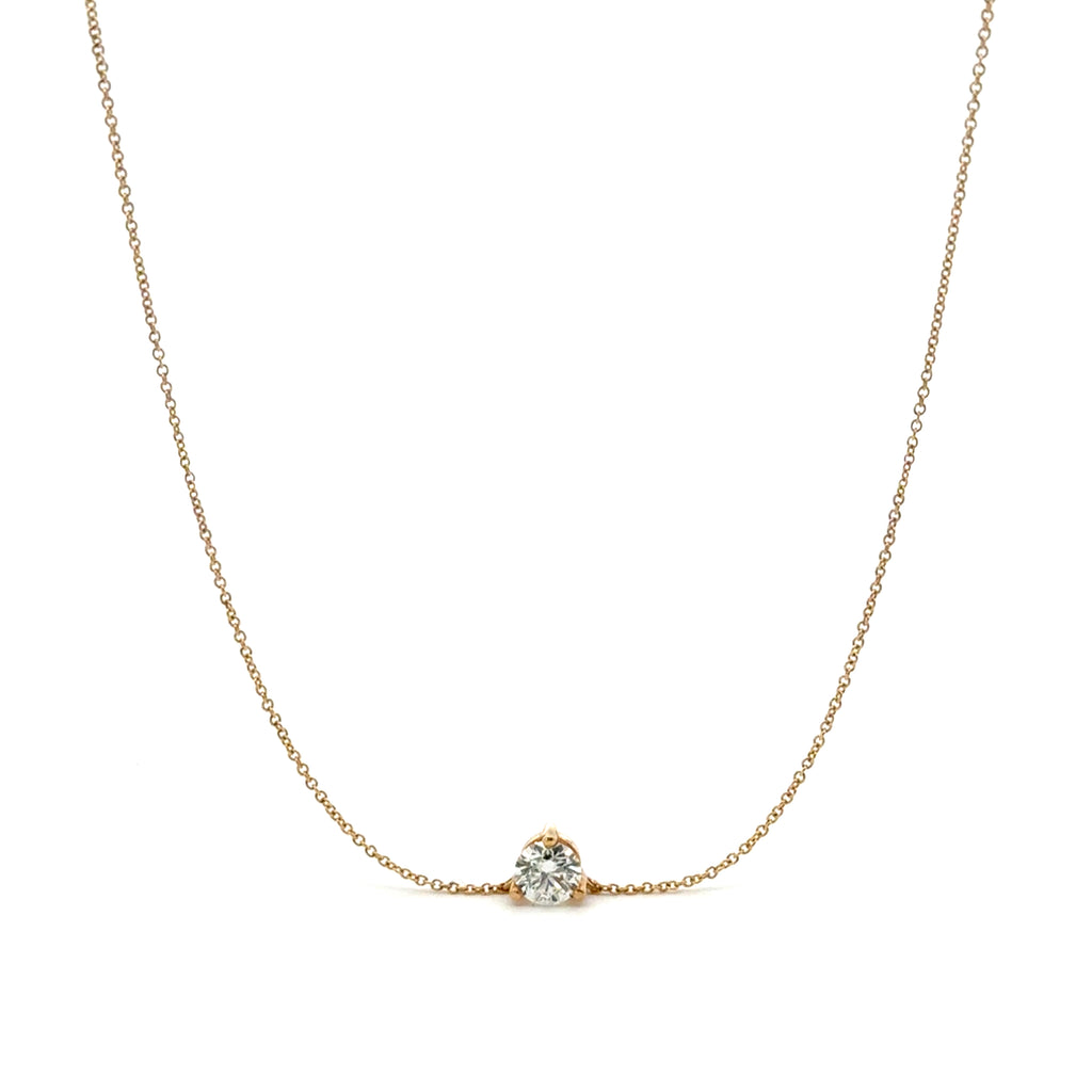 Collar Solitario con Diamante